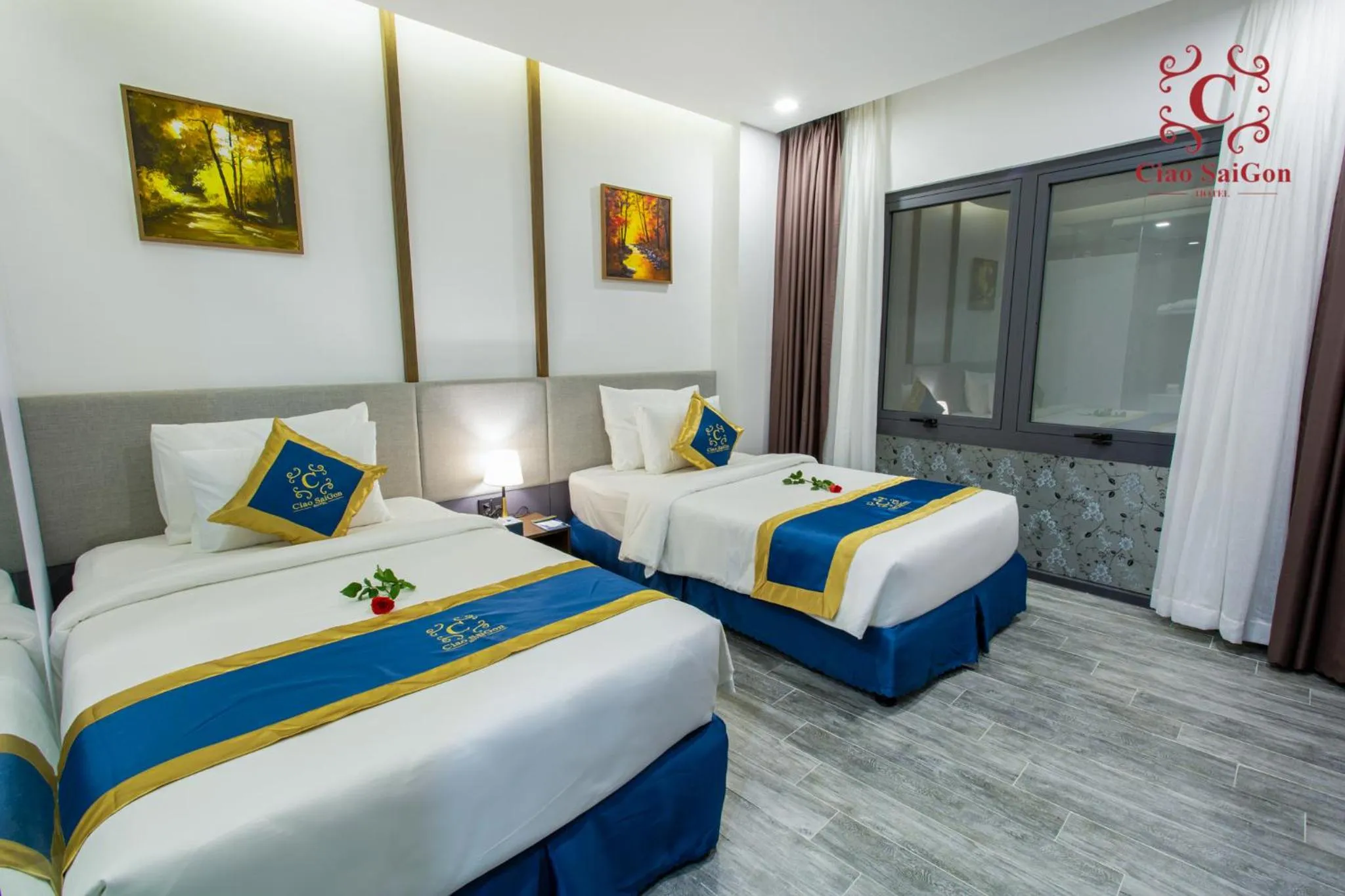 Bed in Ciao Saigon 2 Hotel