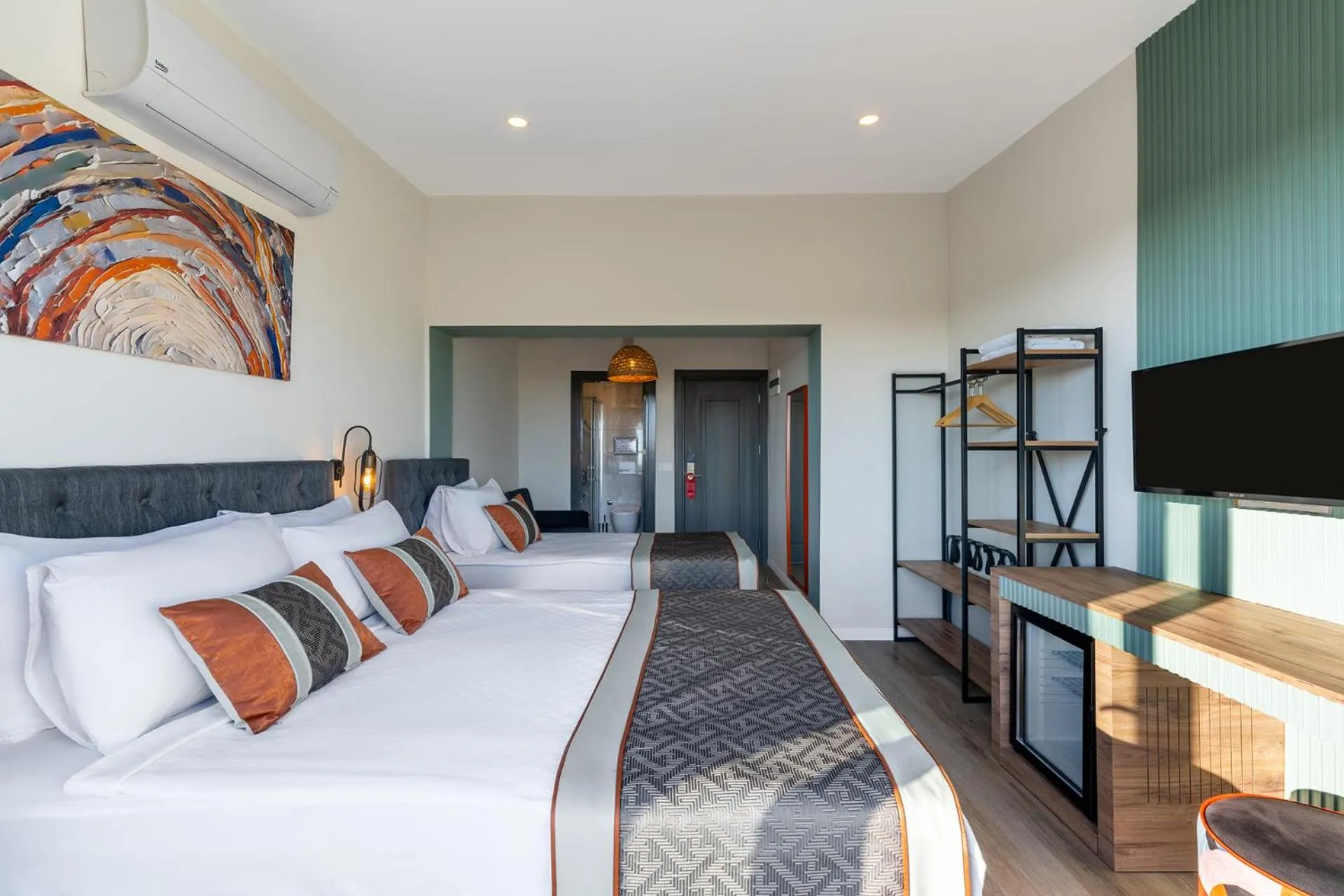 Bed in Echinus Lara Hotel