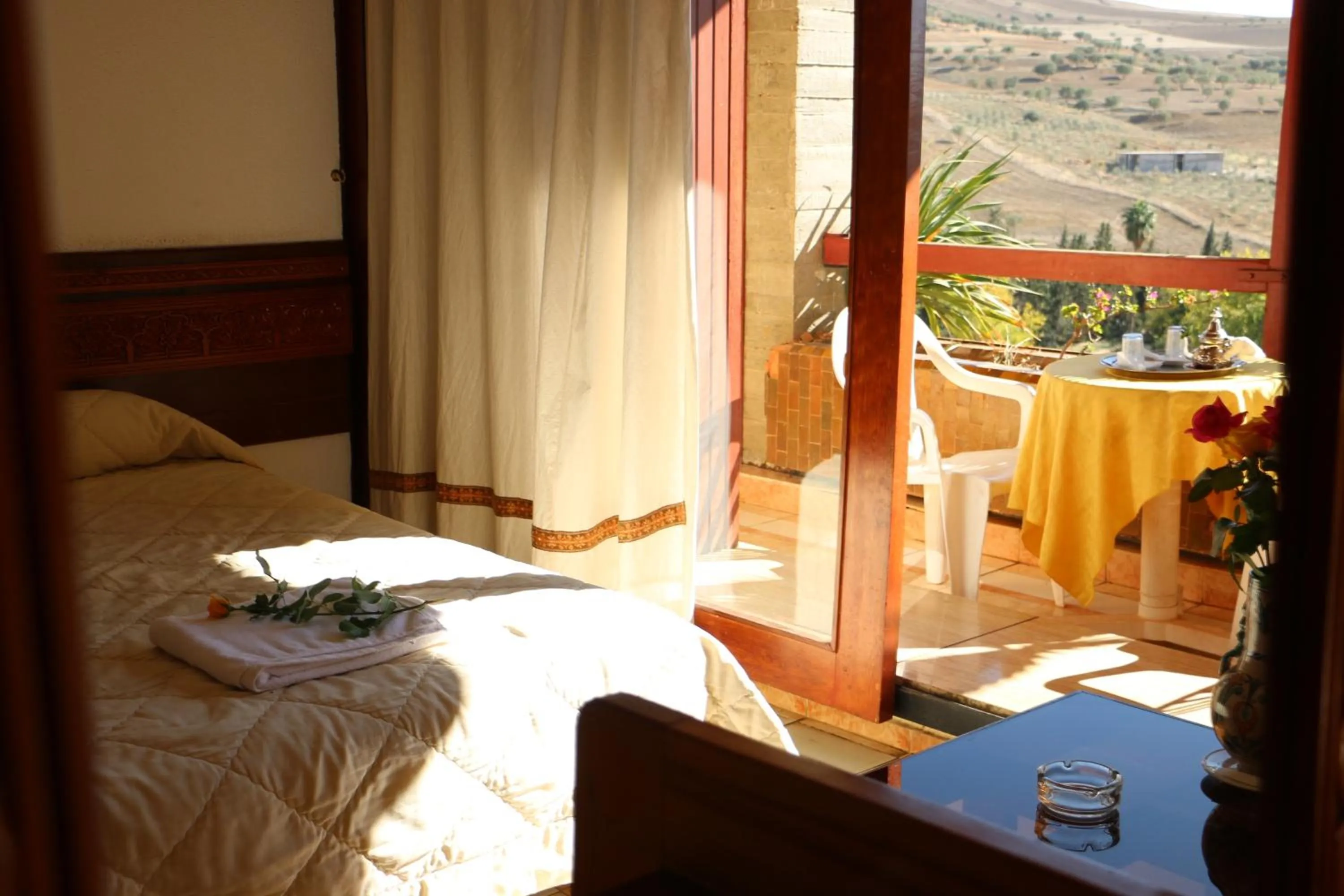 Balcony/Terrace, Bed in Sidi Harazem