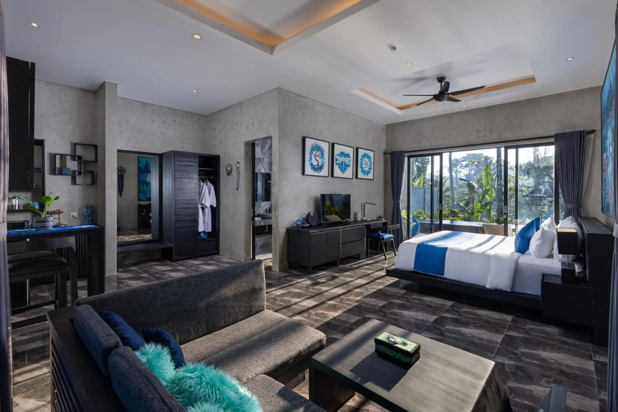 Bed in Capung Asri Eco Luxury Resort with Private Pool Villas