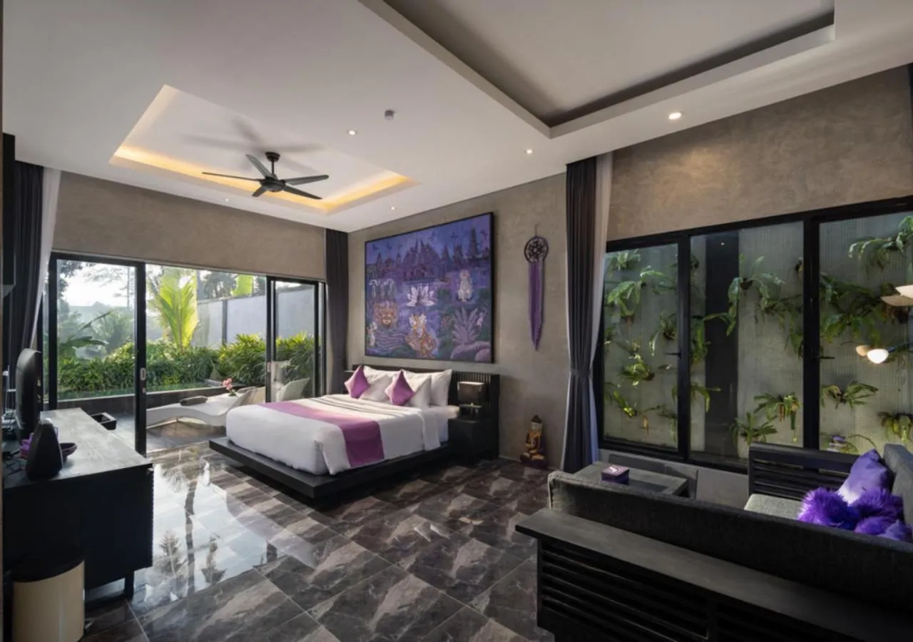 Bed in Capung Asri Eco Luxury Resort with Private Pool Villas