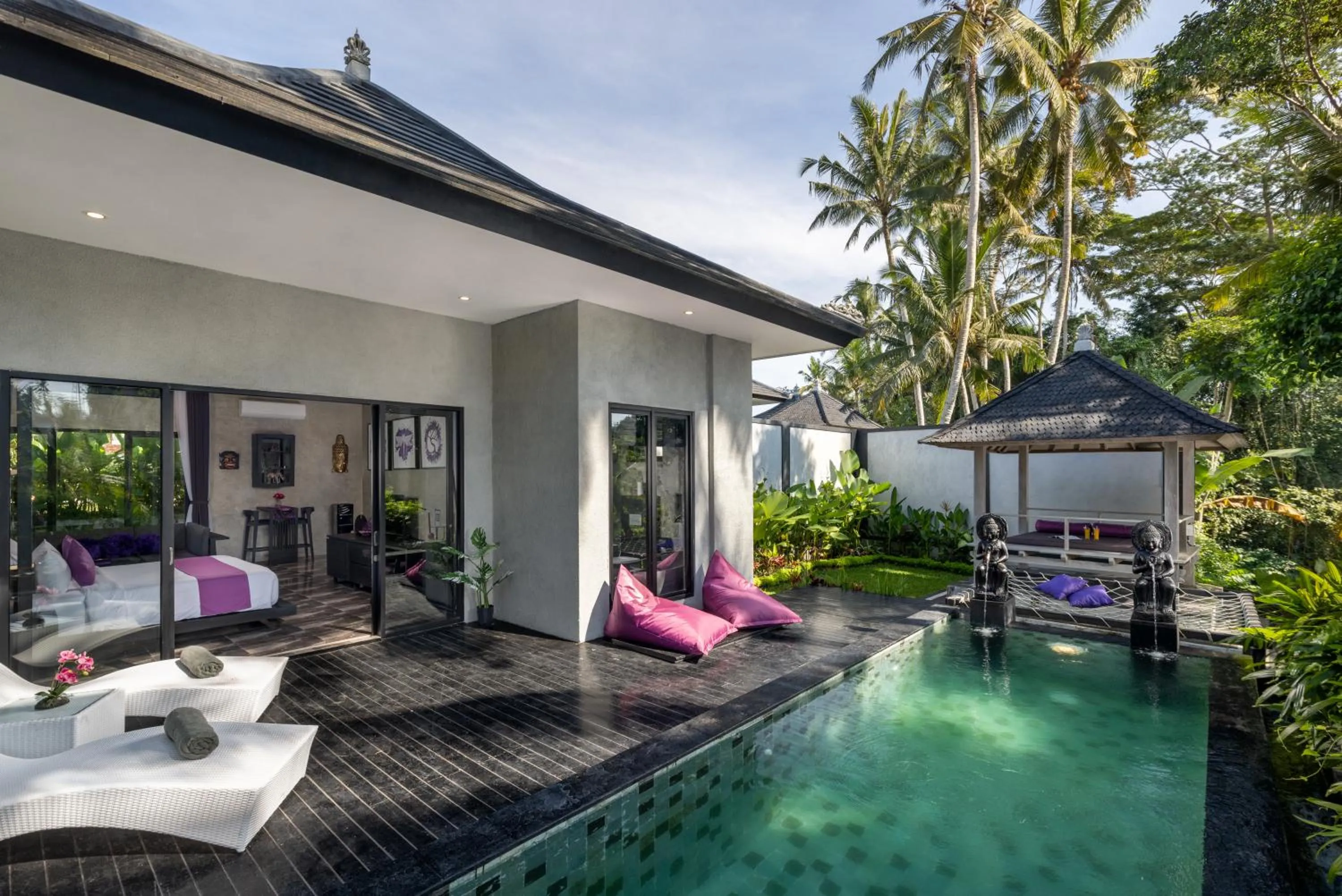 Patio in Capung Asri Eco Luxury Resort with Private Pool Villas