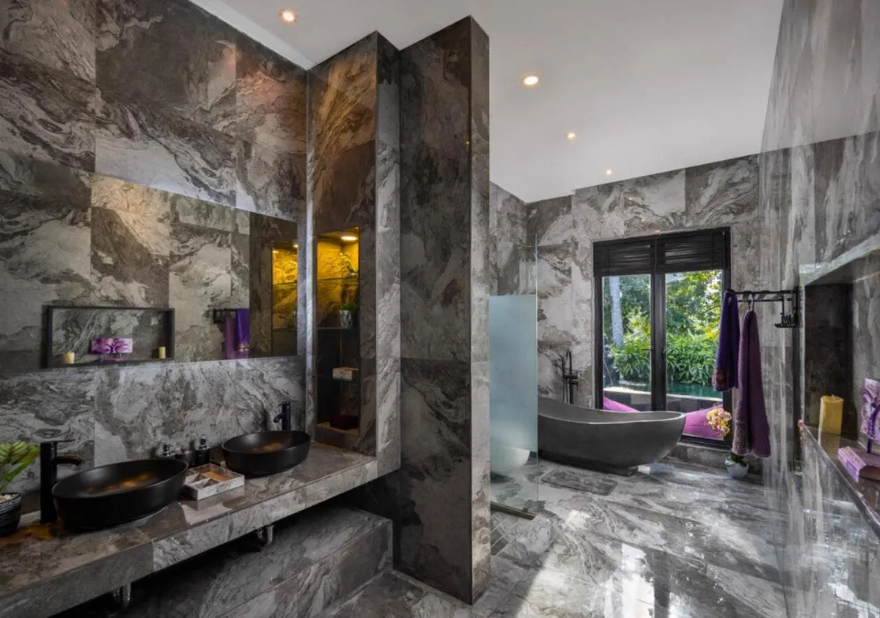 Bathroom in Capung Asri Eco Luxury Resort with Private Pool Villas