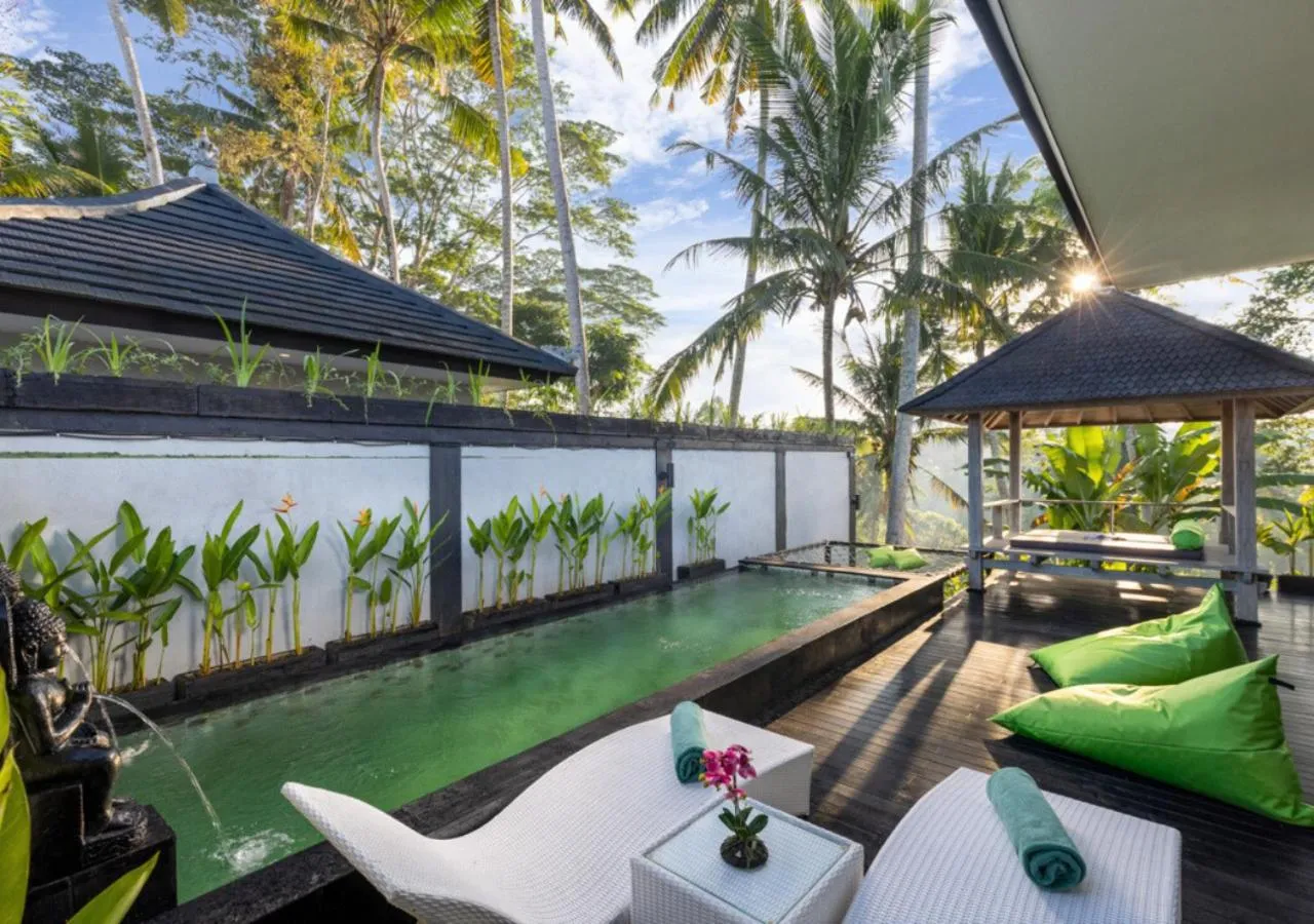 Patio in Capung Asri Eco Luxury Resort with Private Pool Villas