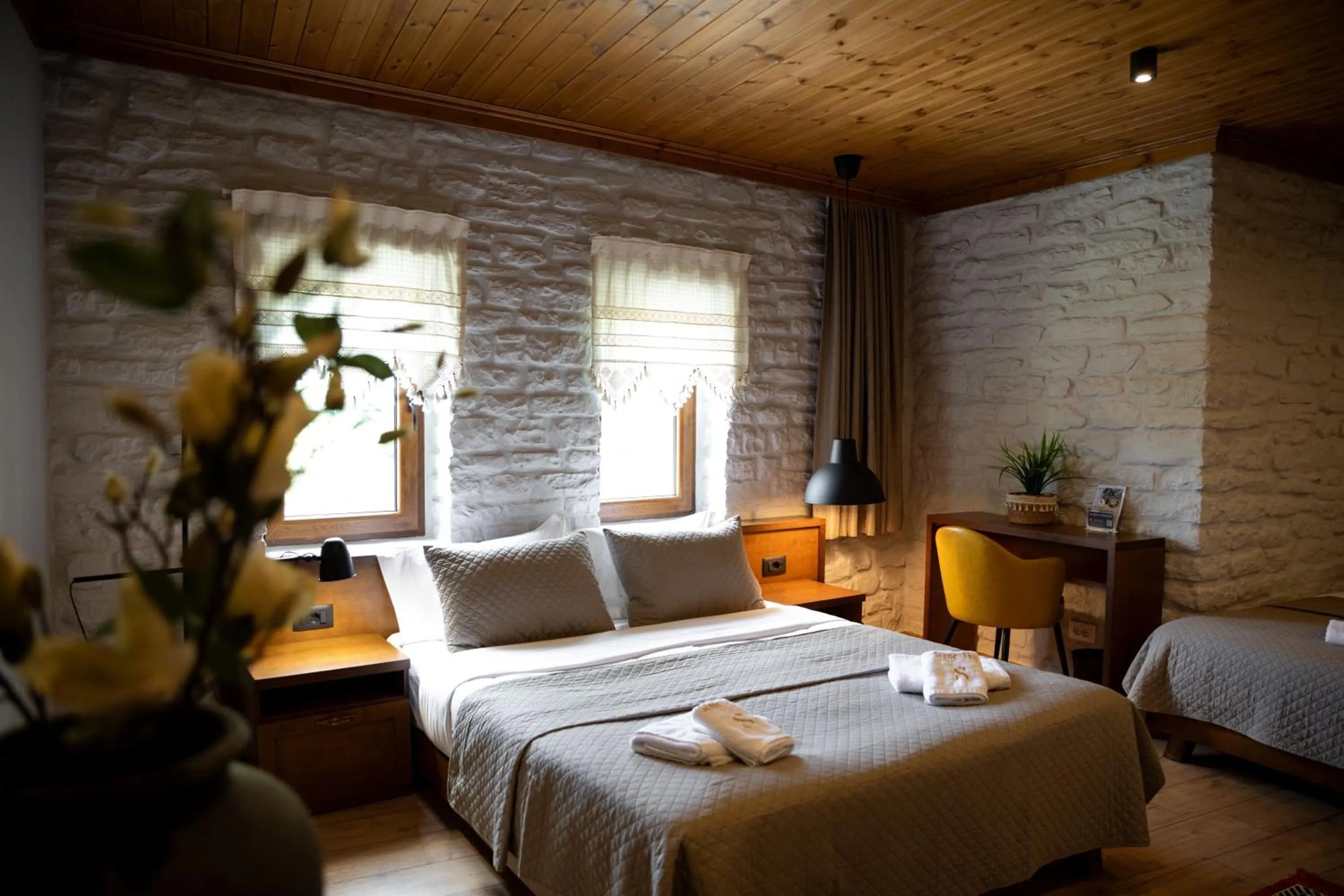 Bed in The Stone Sky Hotel