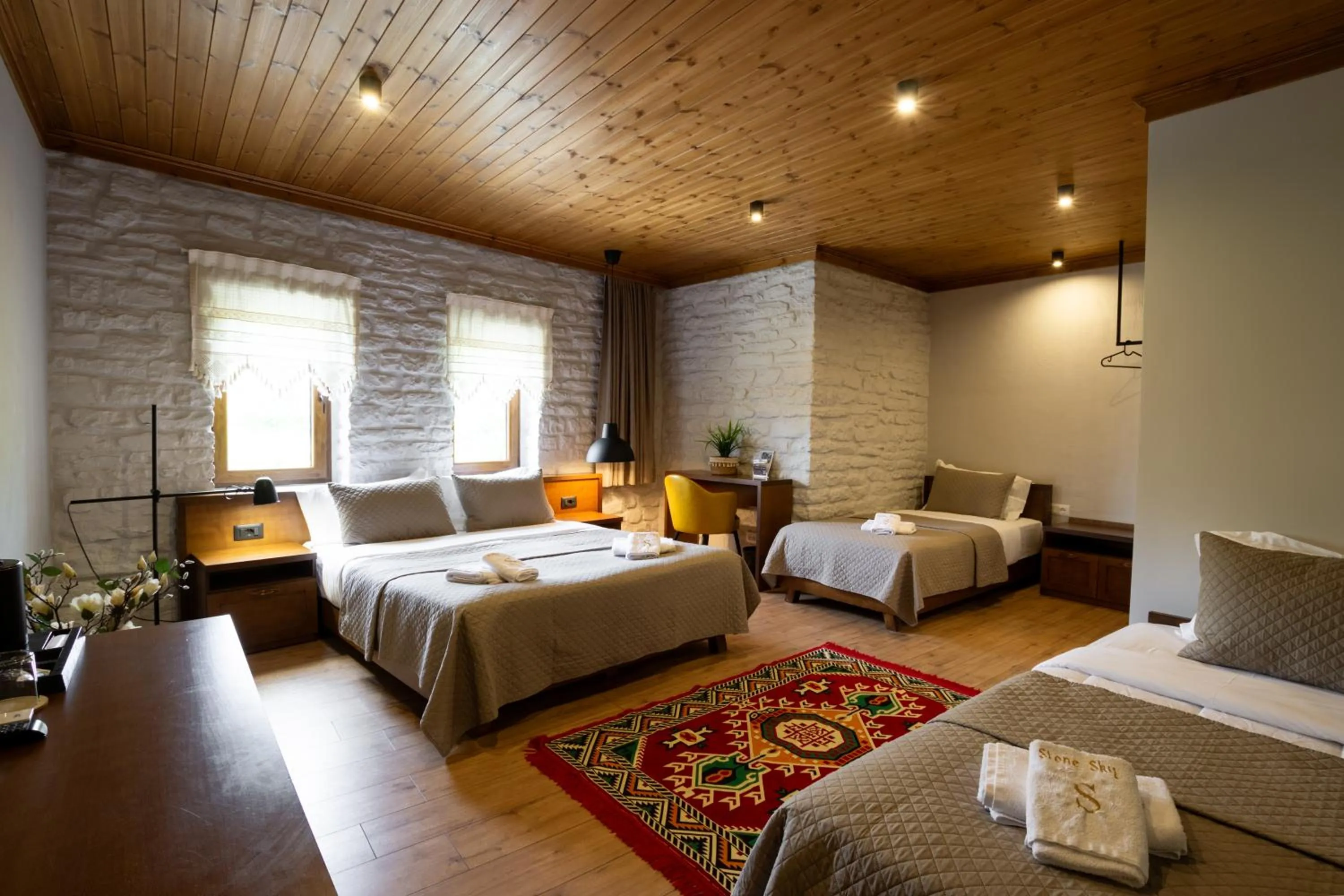 Bed in The Stone Sky Hotel