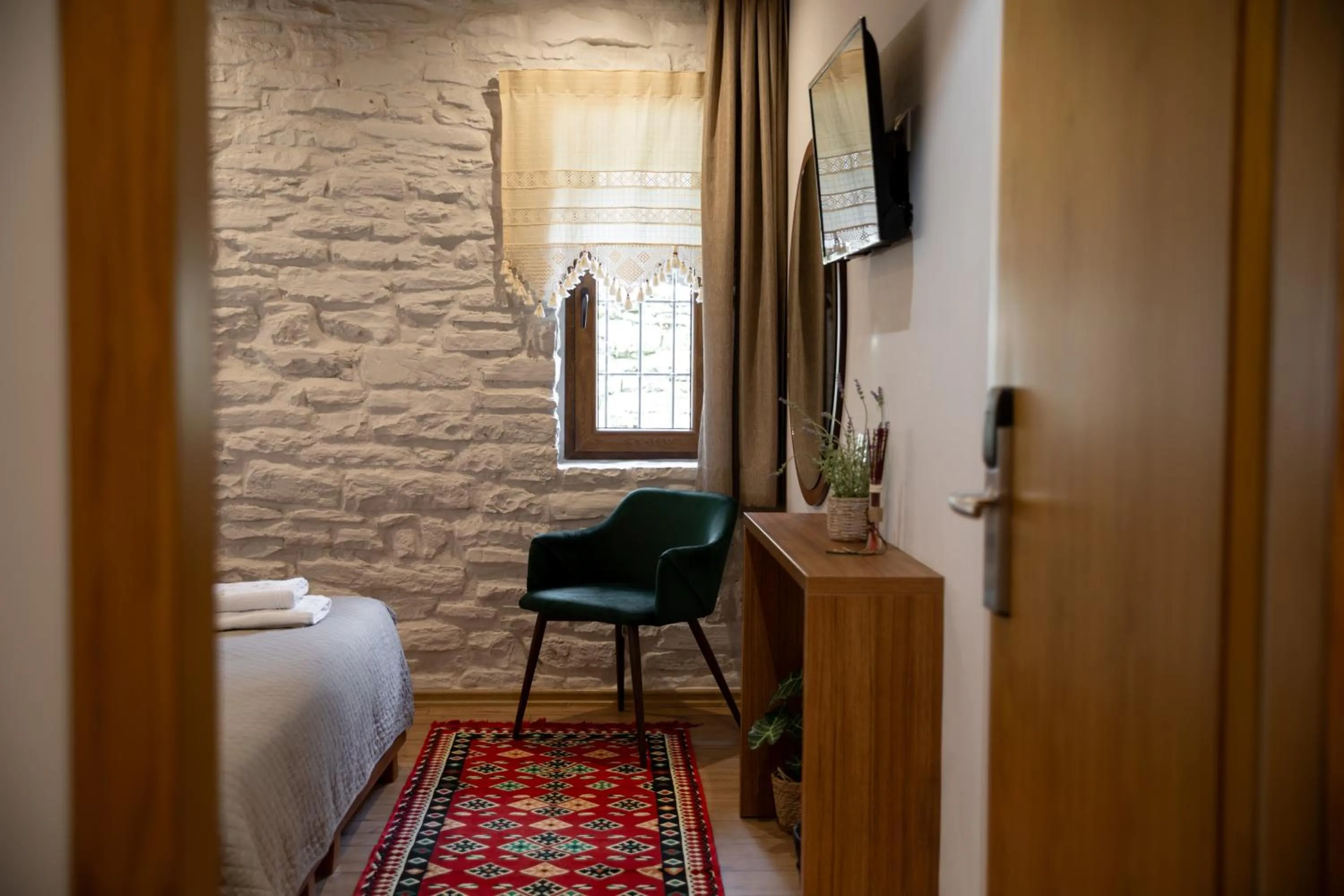 Bed in The Stone Sky Hotel