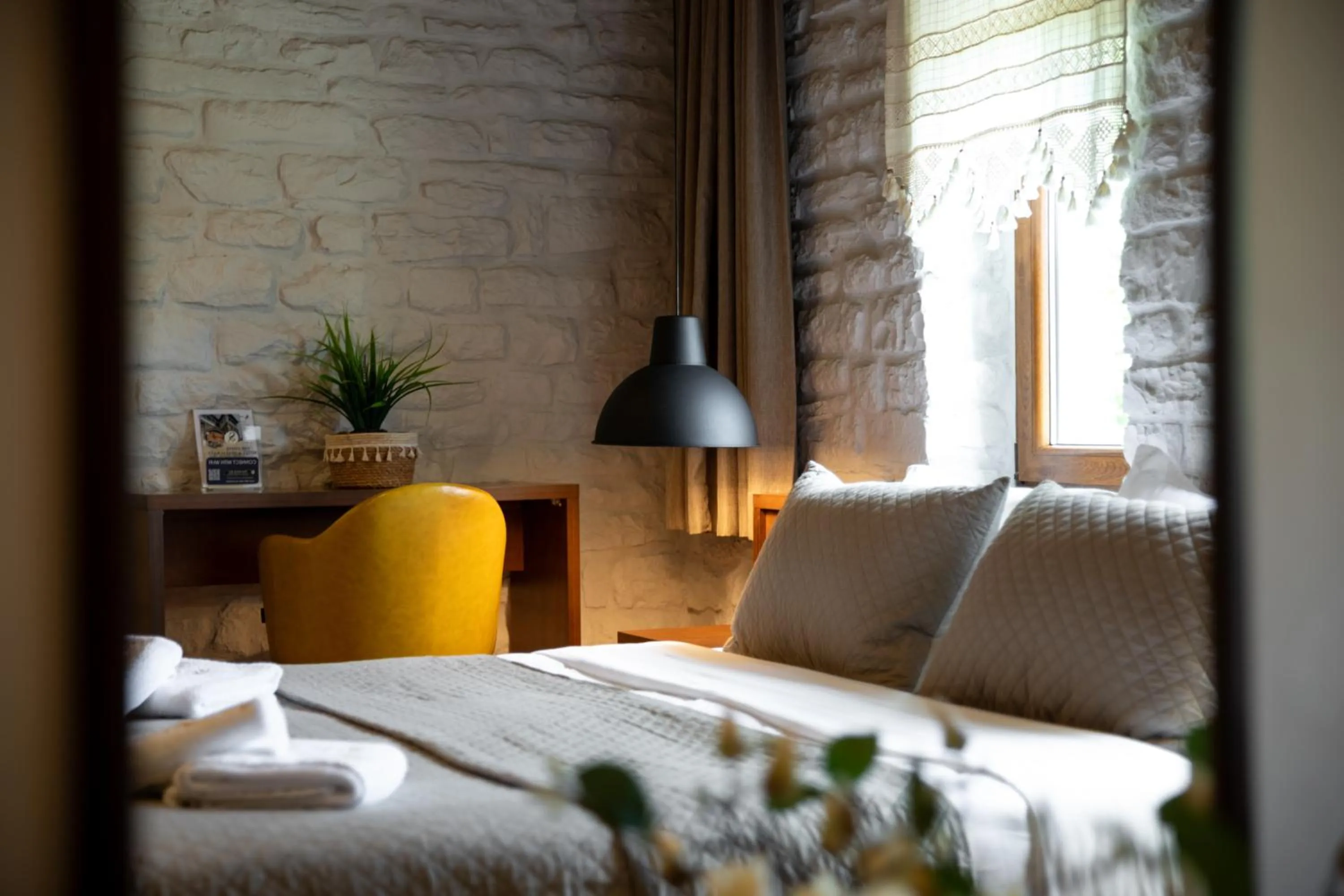 Bed in The Stone Sky Hotel