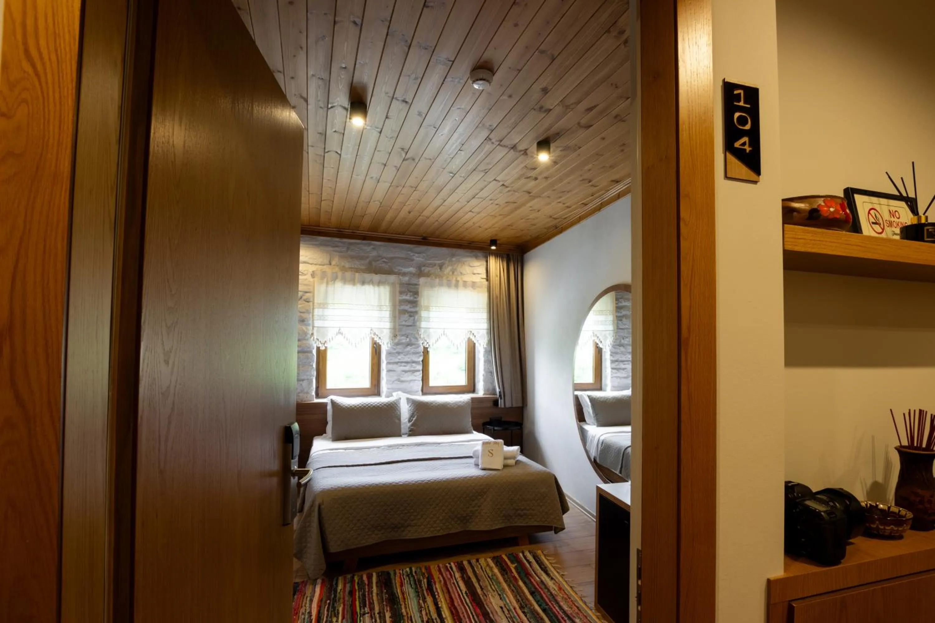 Bed in The Stone Sky Hotel