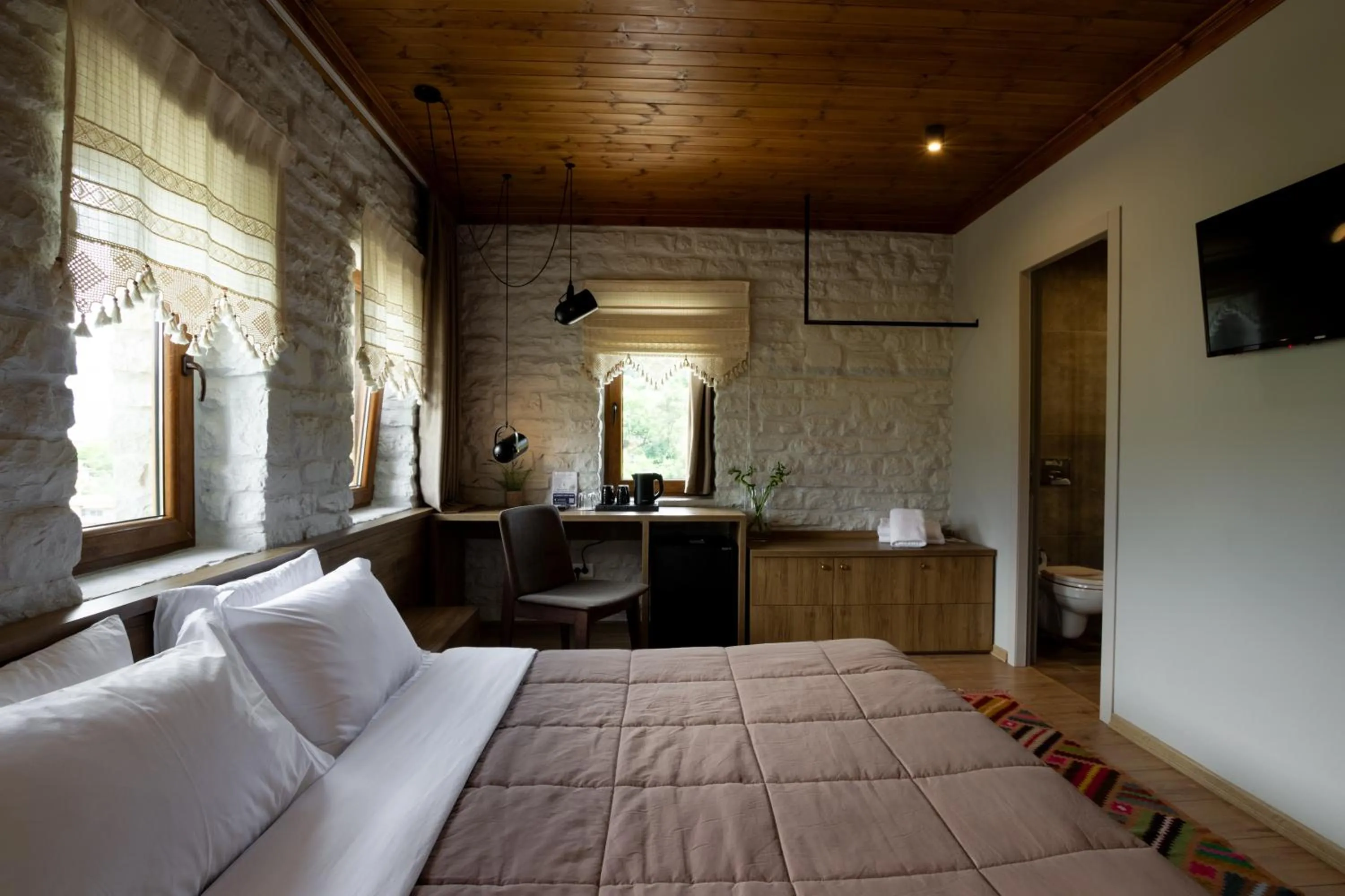 Bed in The Stone Sky Hotel