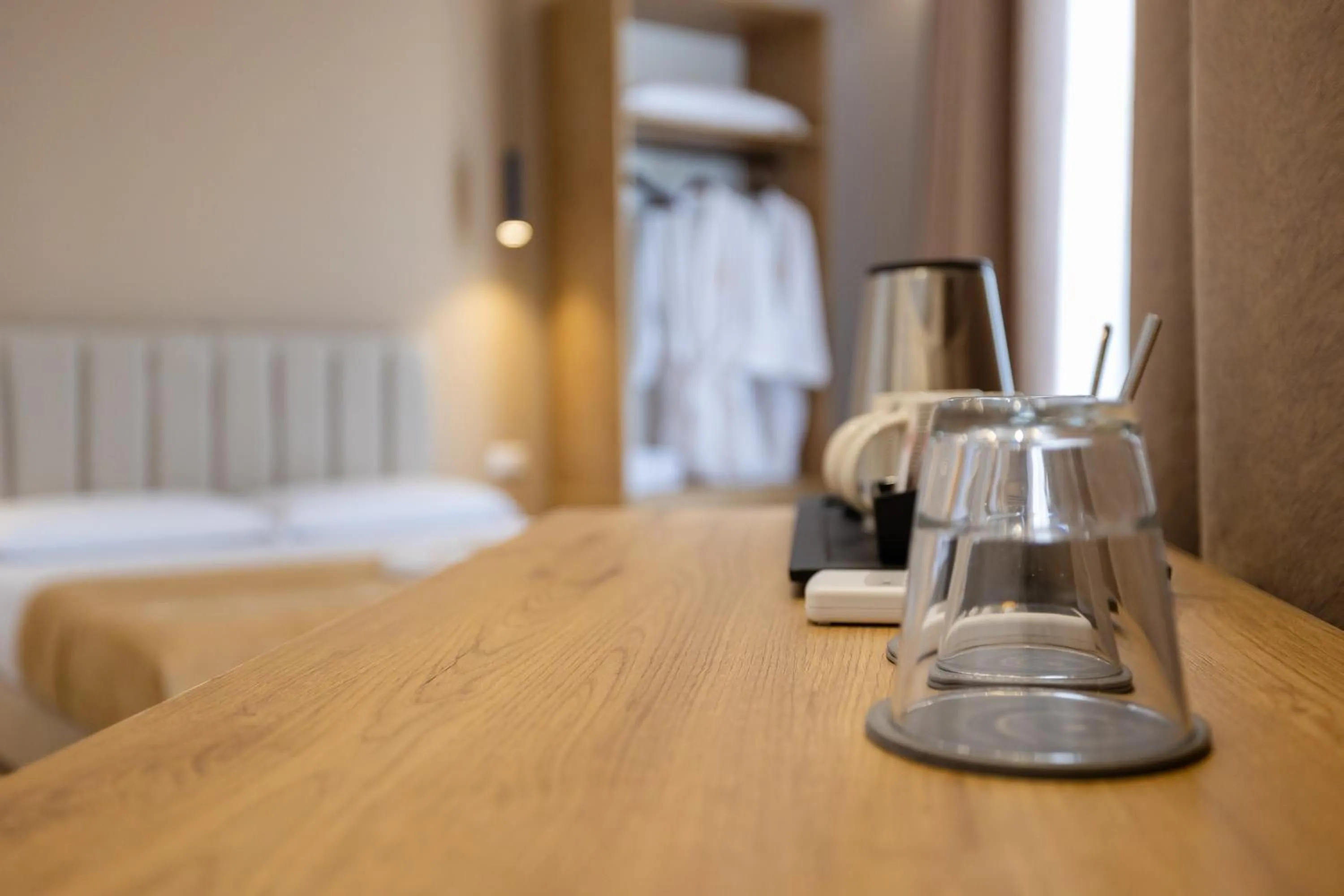 Coffee/tea facilities, Bed in Sea & Sand Hotel