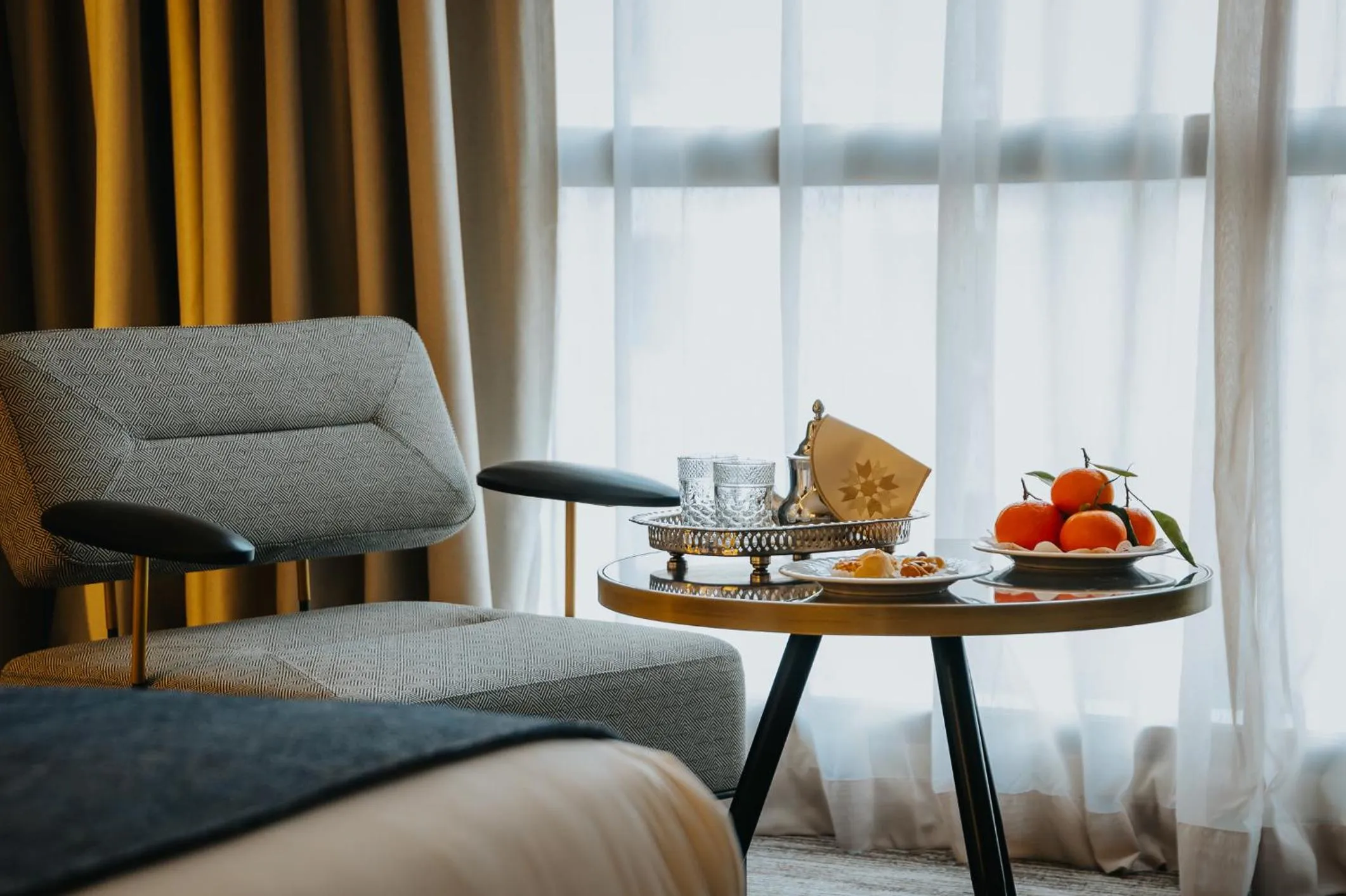 Seating area, Bed in Idou Anfa Hôtel & Spa