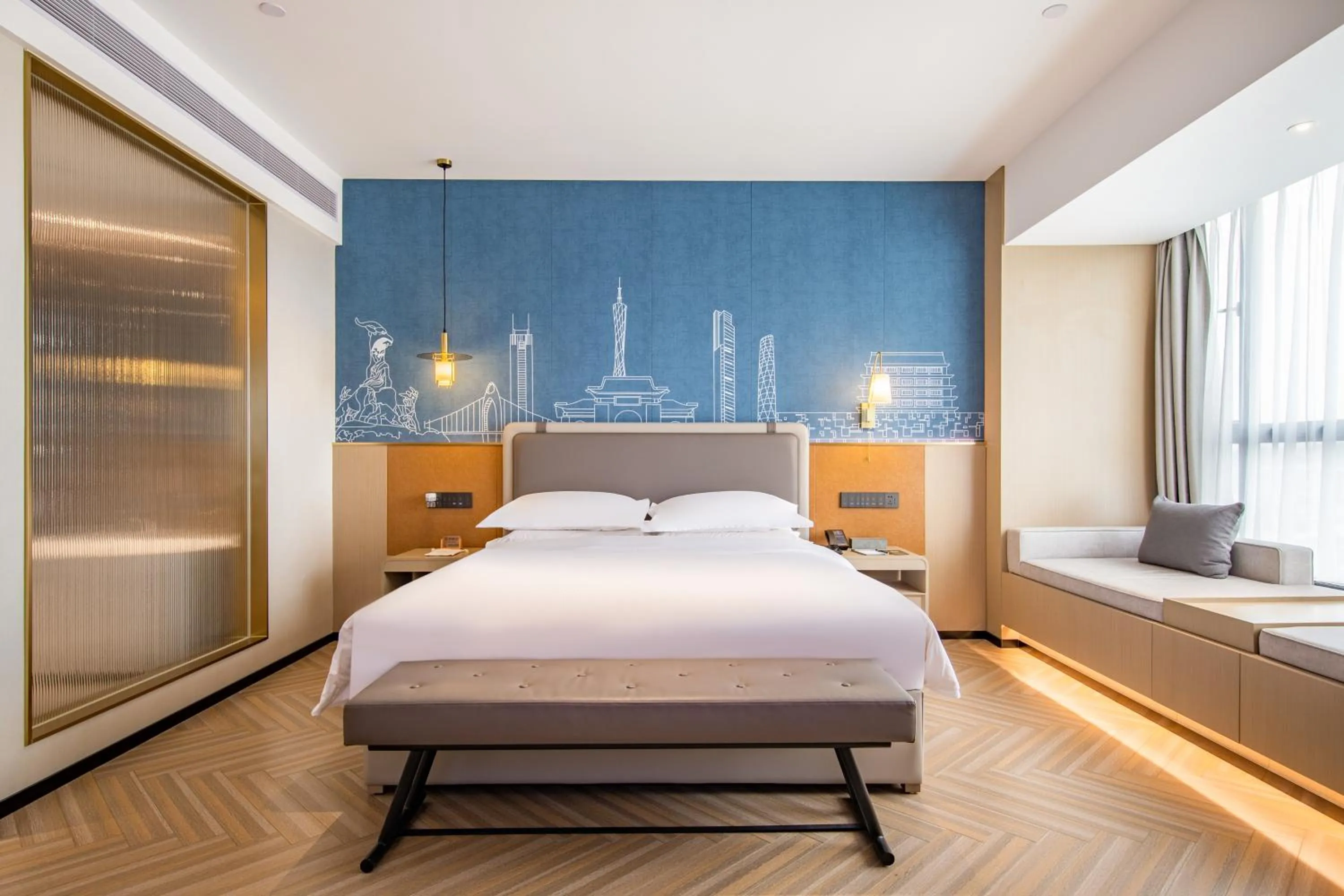 Bed in Guangzhou Baiyun Airport MeHood Liz Hotel