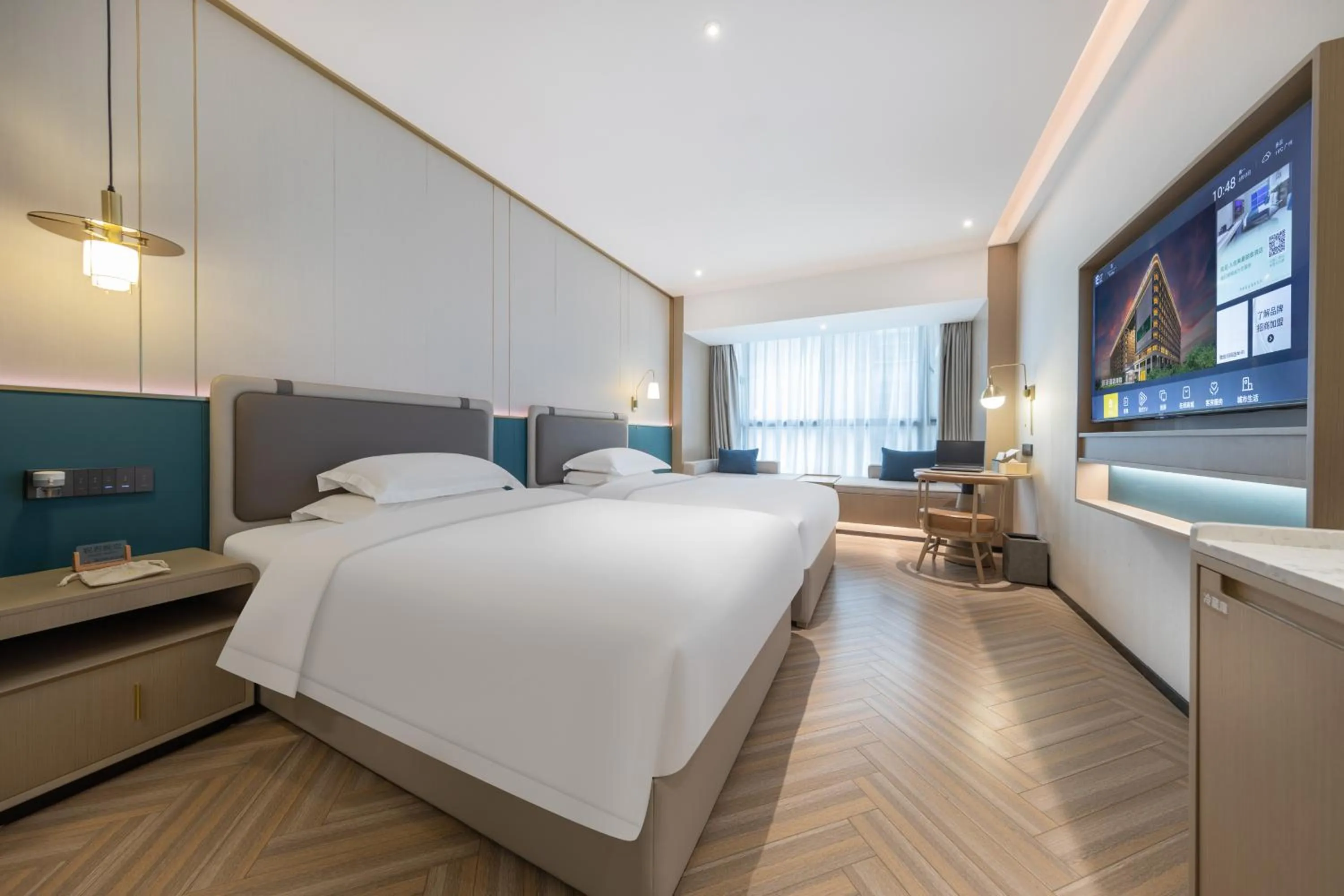 Bed in Guangzhou Baiyun Airport MeHood Liz Hotel