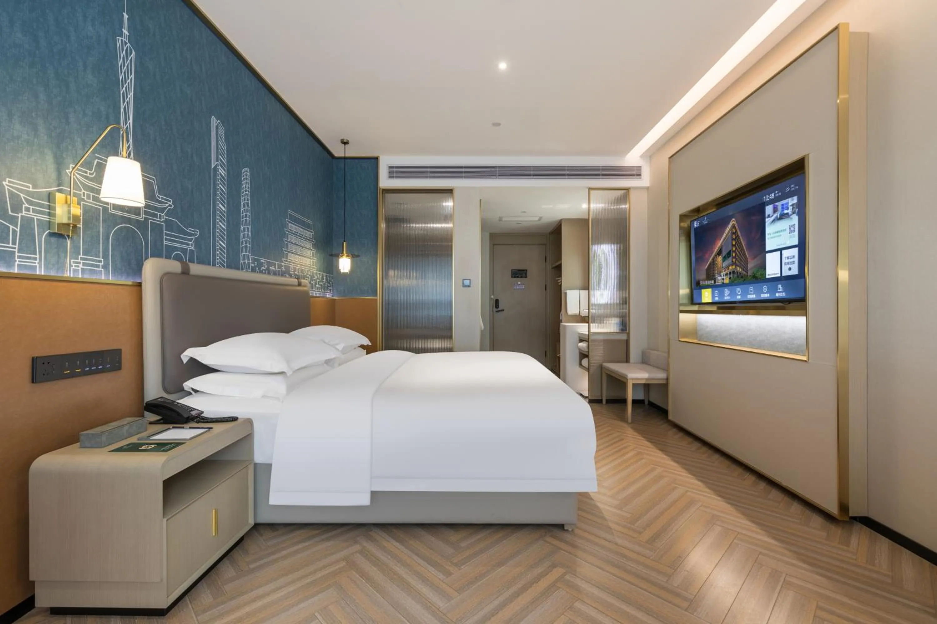 Bed in Guangzhou Baiyun Airport MeHood Liz Hotel