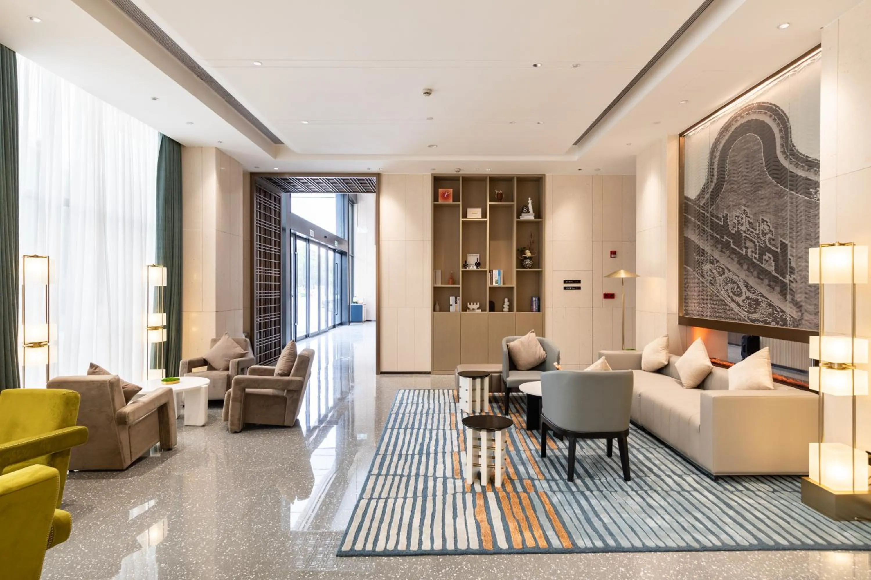 Seating area in Guangzhou Baiyun Airport MeHood Liz Hotel