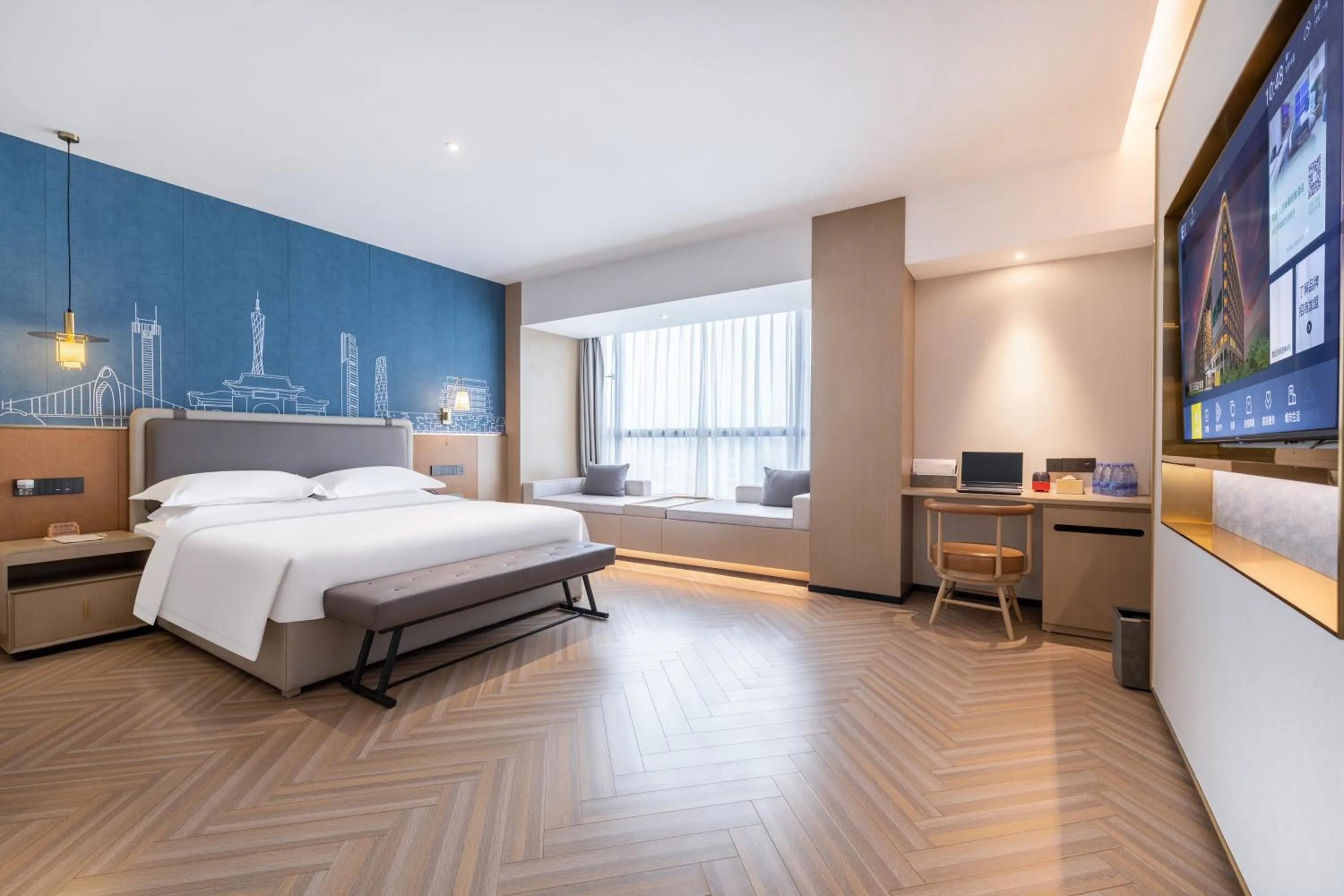 Bed in Guangzhou Baiyun Airport MeHood Liz Hotel