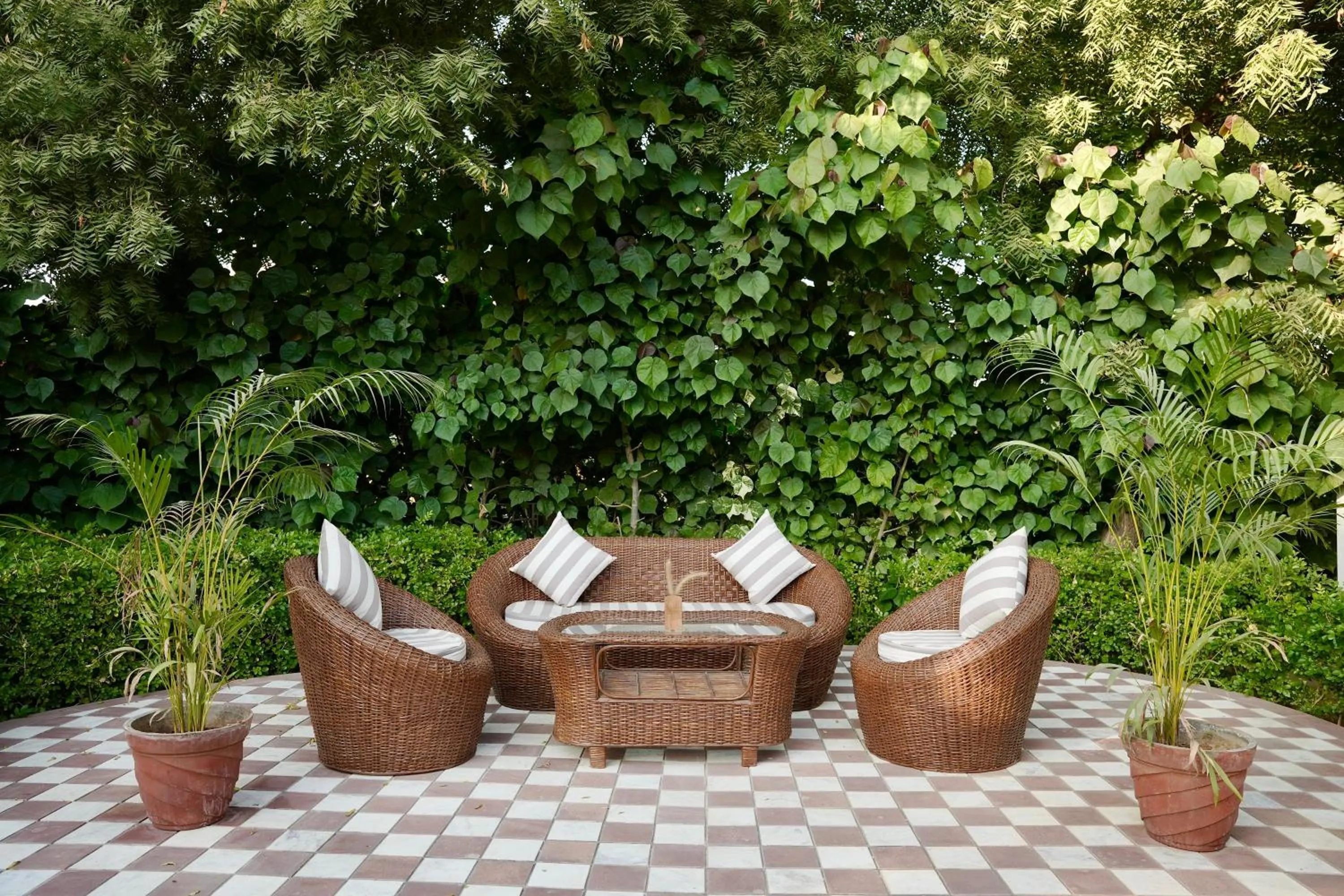 Seating area in Surpura Bagh