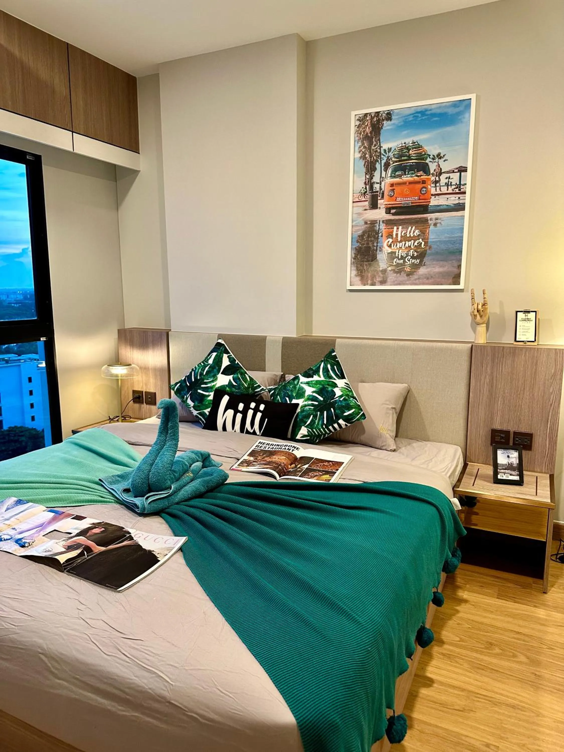 Bed in Astra Sky River Paronama Pool Luxury Changklan Chiang Mai