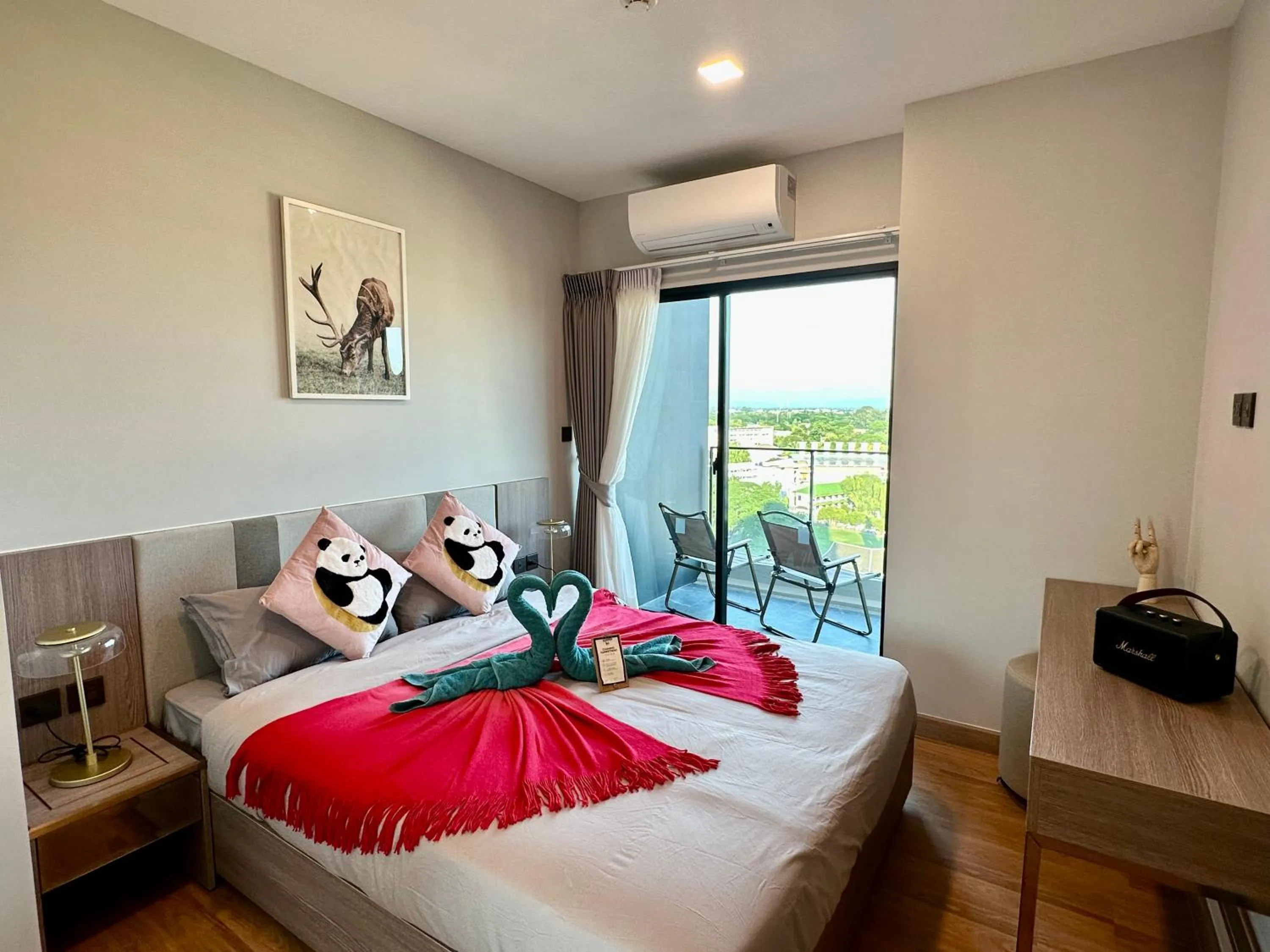 Bed in Astra Sky River Paronama Pool Luxury Changklan Chiang Mai