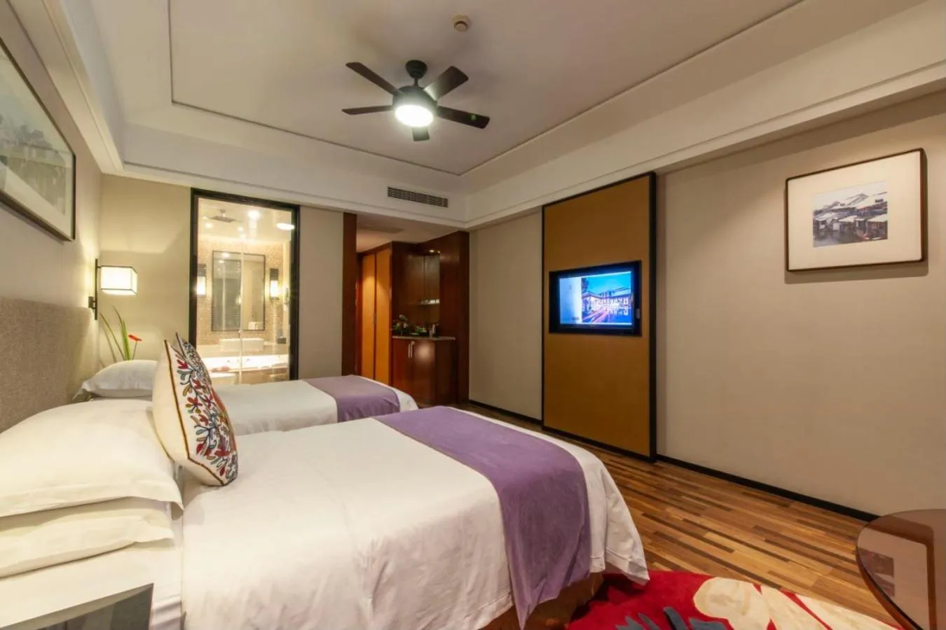 Bed in Luoxingge SSAW Boutiquel Hotel