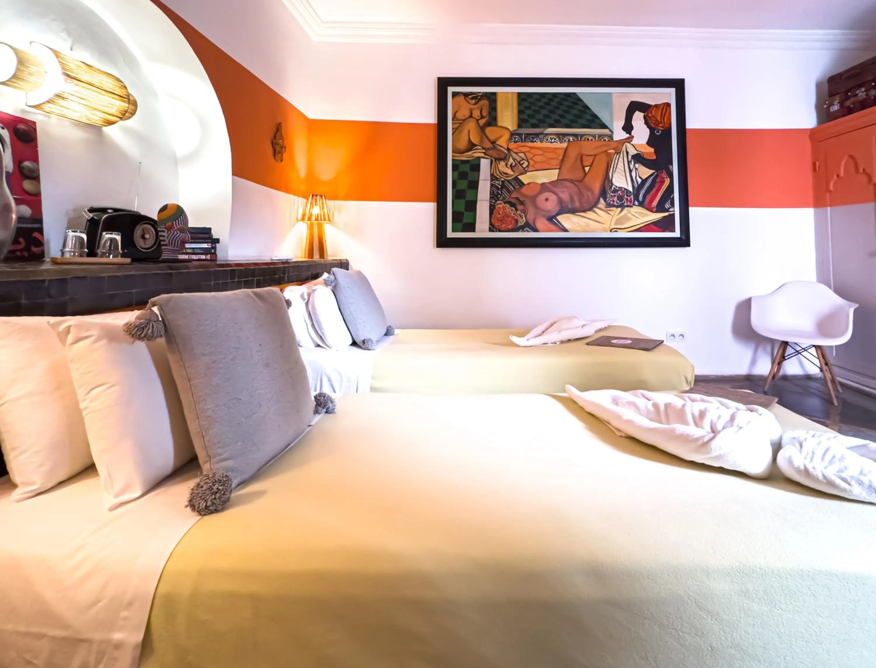 Bed in Riad Lauriers Blancs