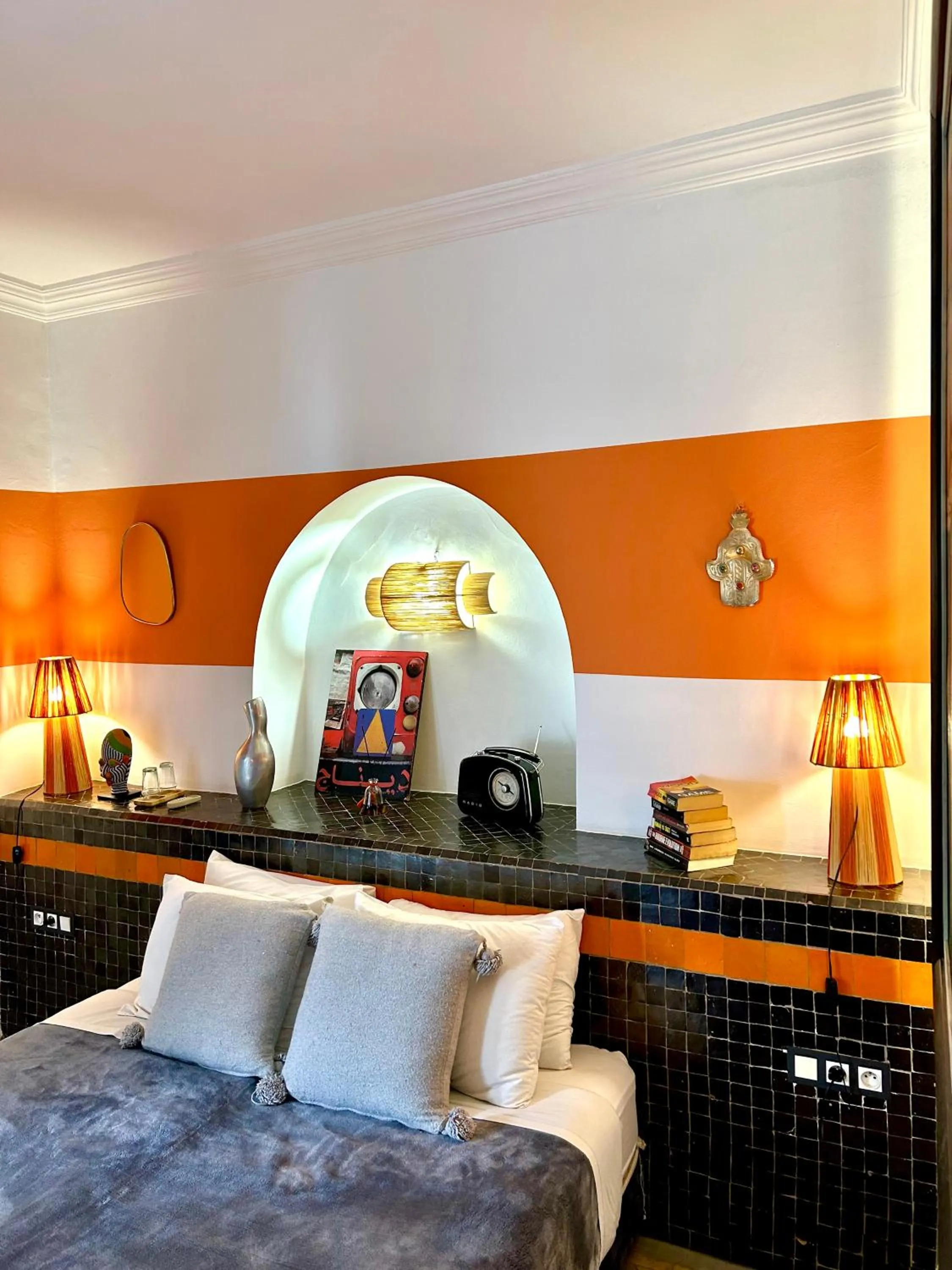 View (from property/room), Bed in Riad Lauriers Blancs