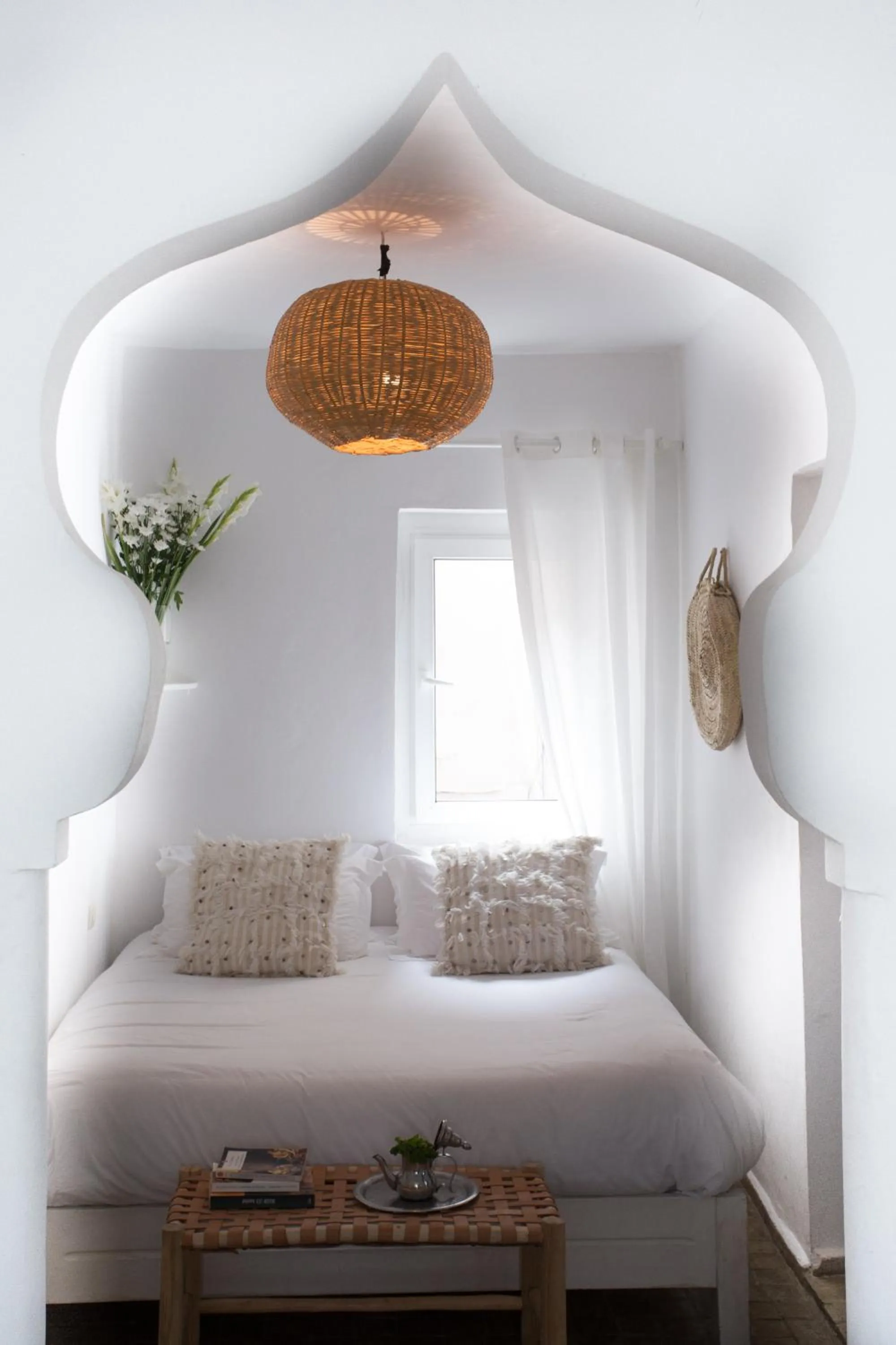 Bed in Hôtel Emeraude Essaouira