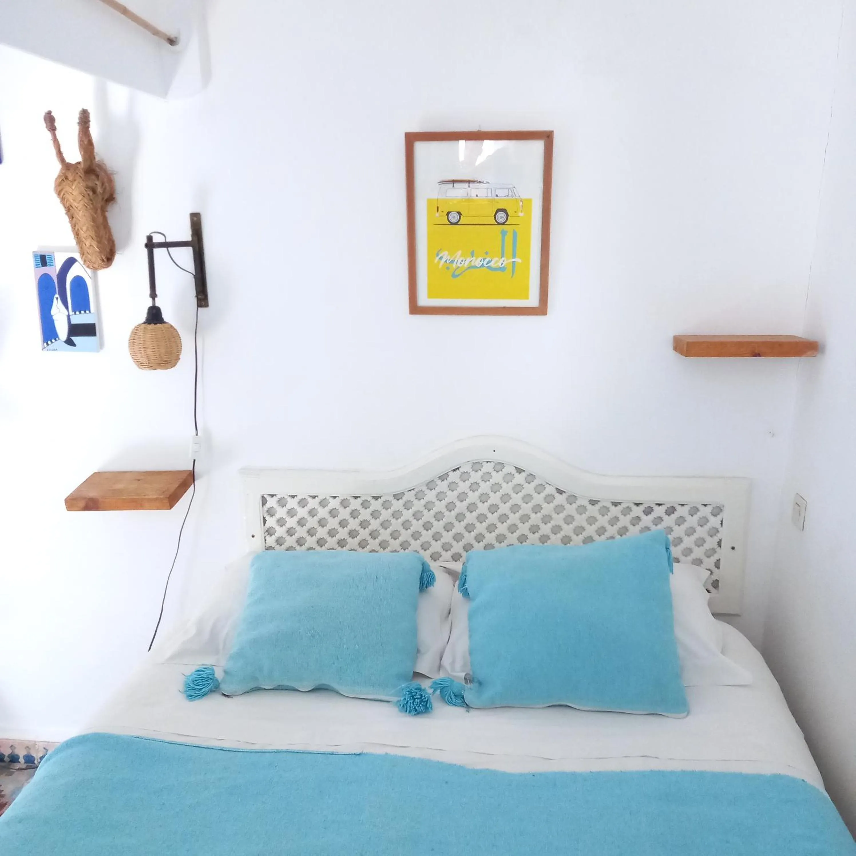 Photo of the whole room, Bed in Hôtel Emeraude Essaouira