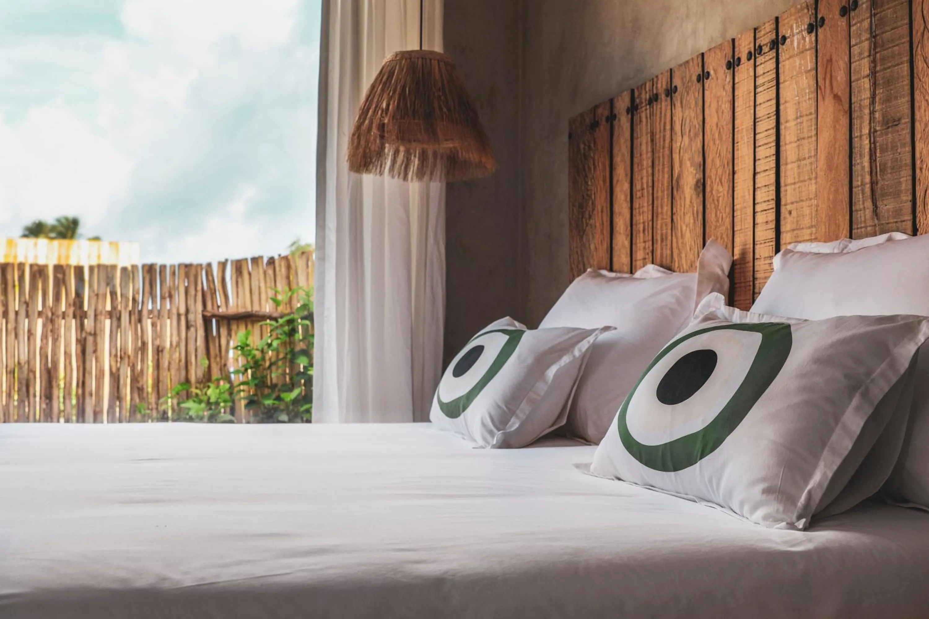 Bedroom, Bed in LalaGalu - Beachfront EcoCabins