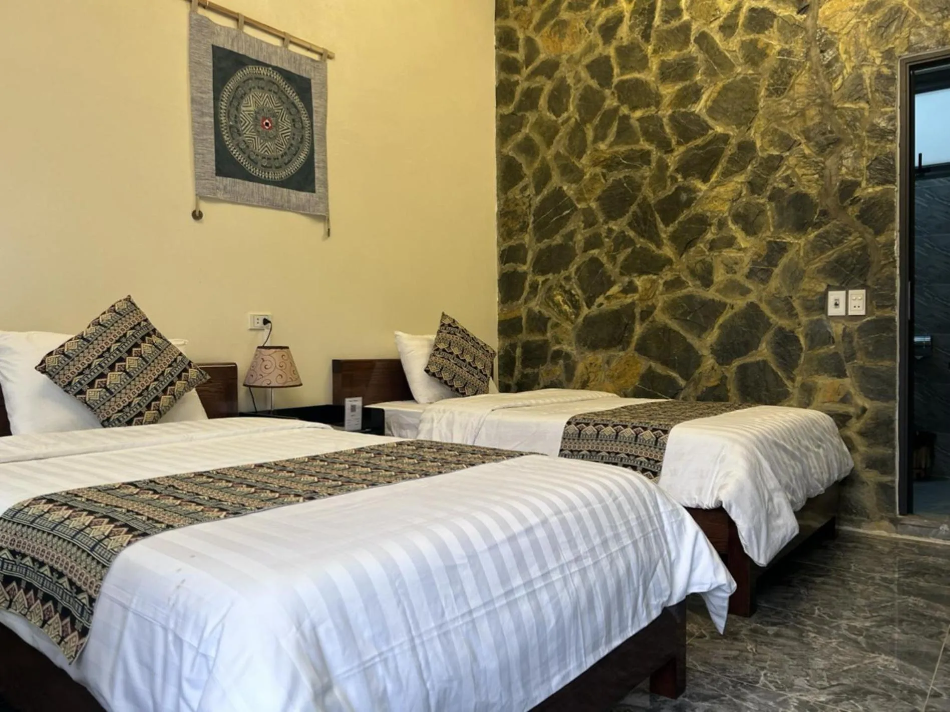 Bed in Duong Thim Homestay Mai Chau