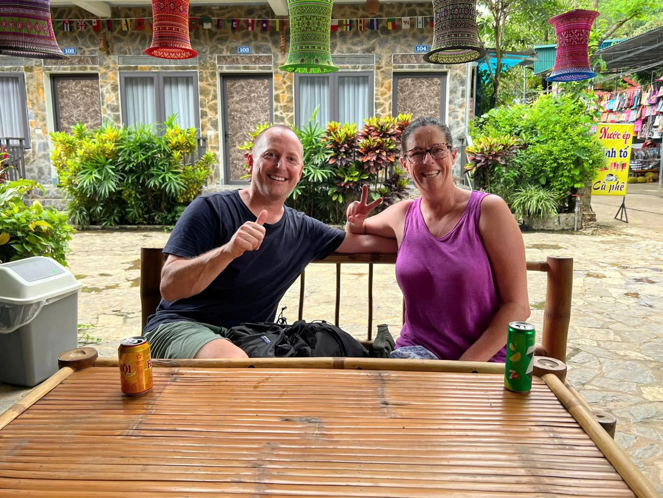 group of guests in Mai Châu Happy House