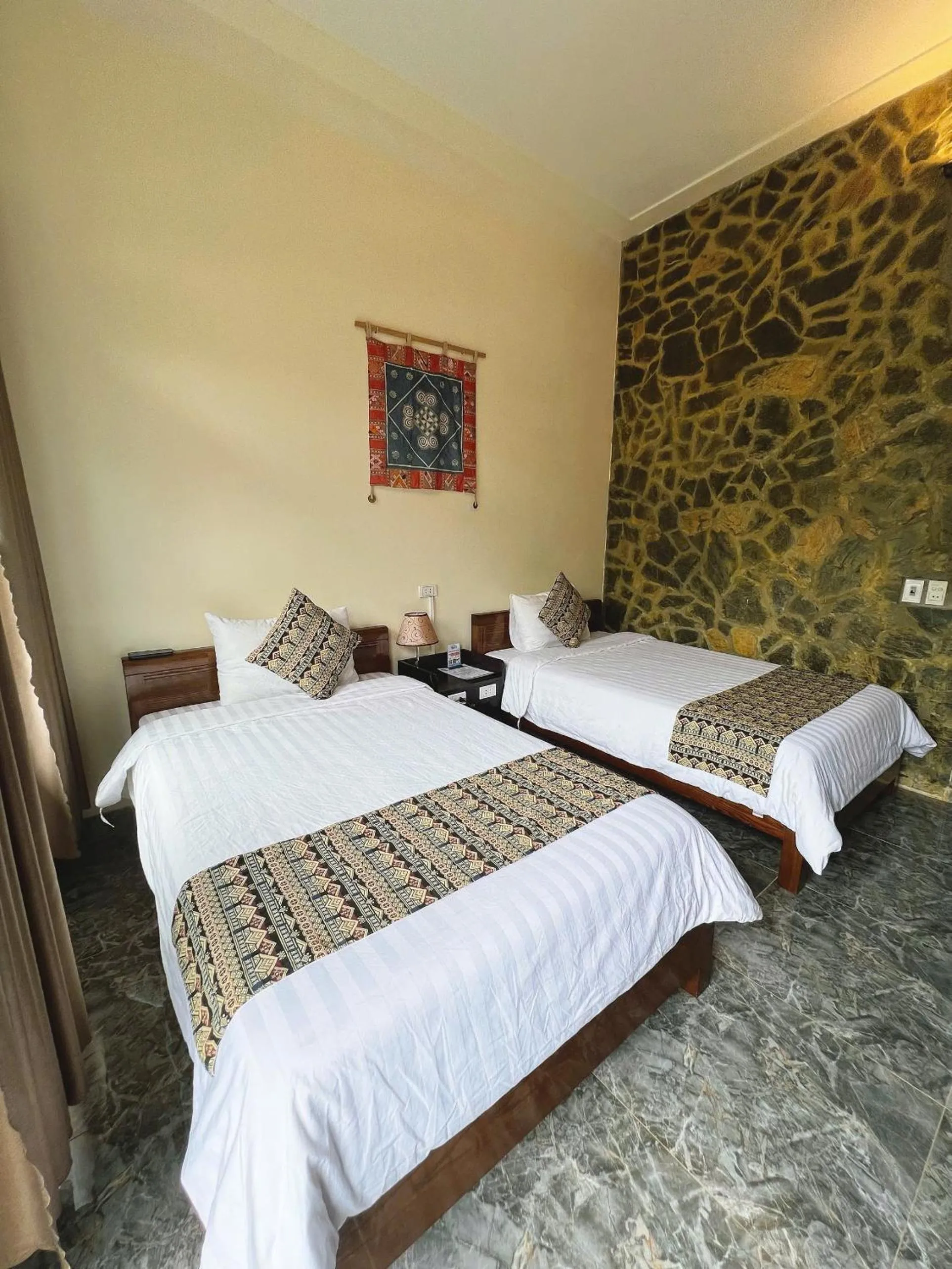 Bed in Mai Châu Happy House