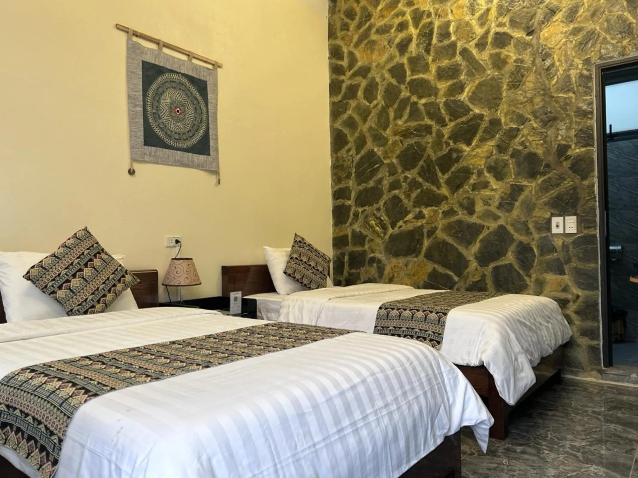 Bed in Duong Thim Homestay Mai Chau