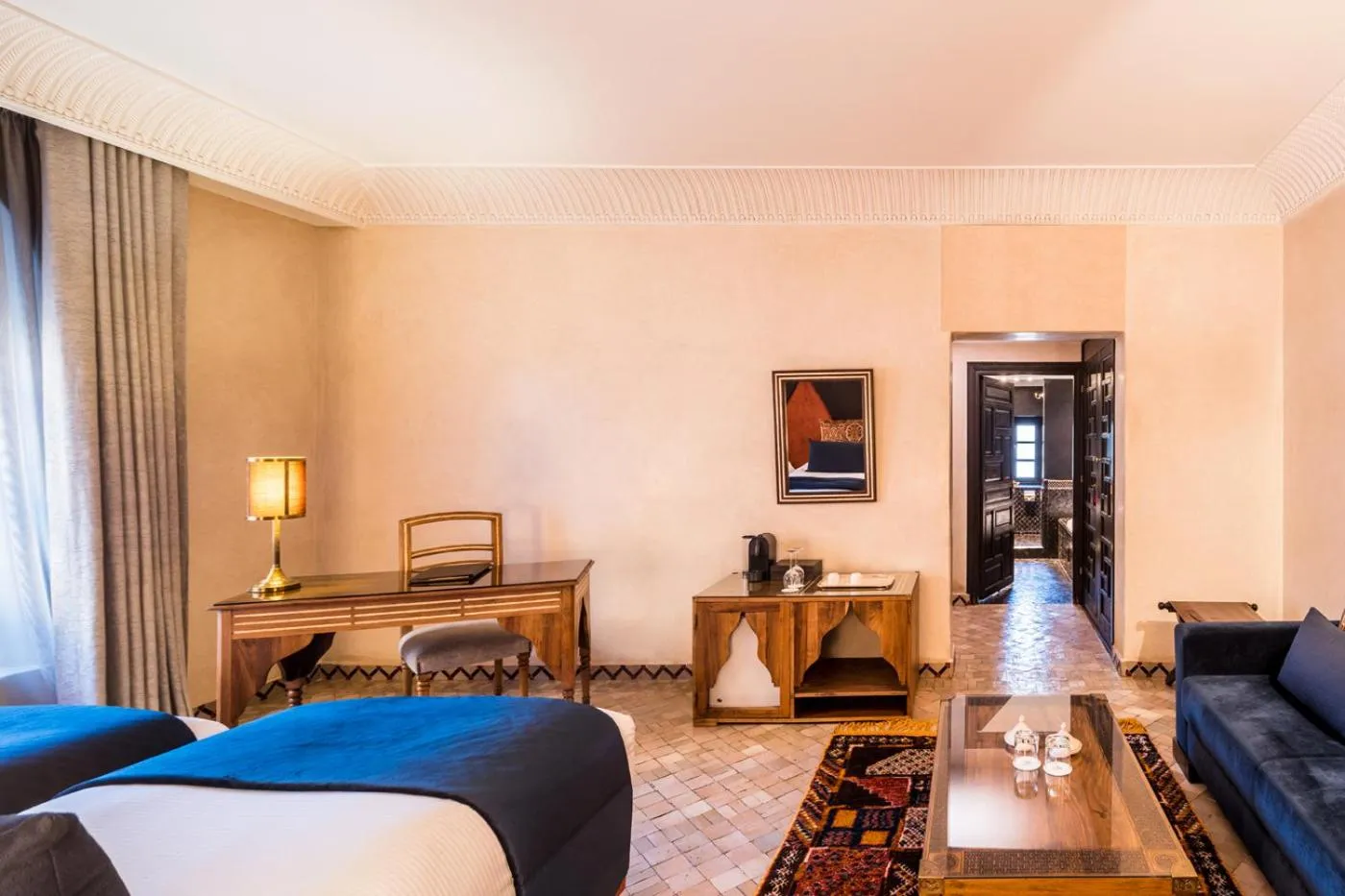 Bedroom, Bed in Riad Fes - Relais & Châteaux