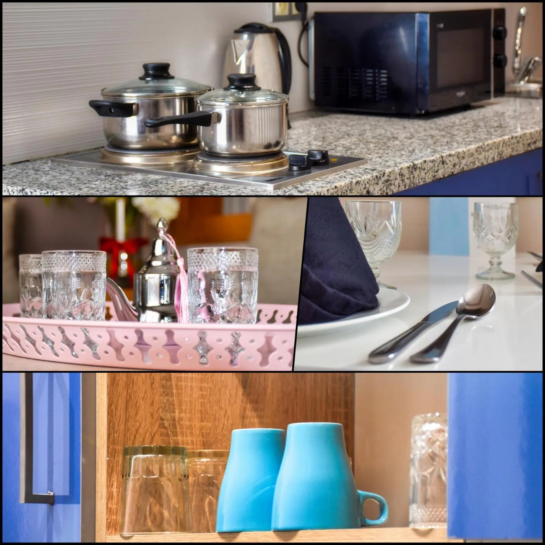 Kitchen or kitchenette in Golden Beach Appart'hotel