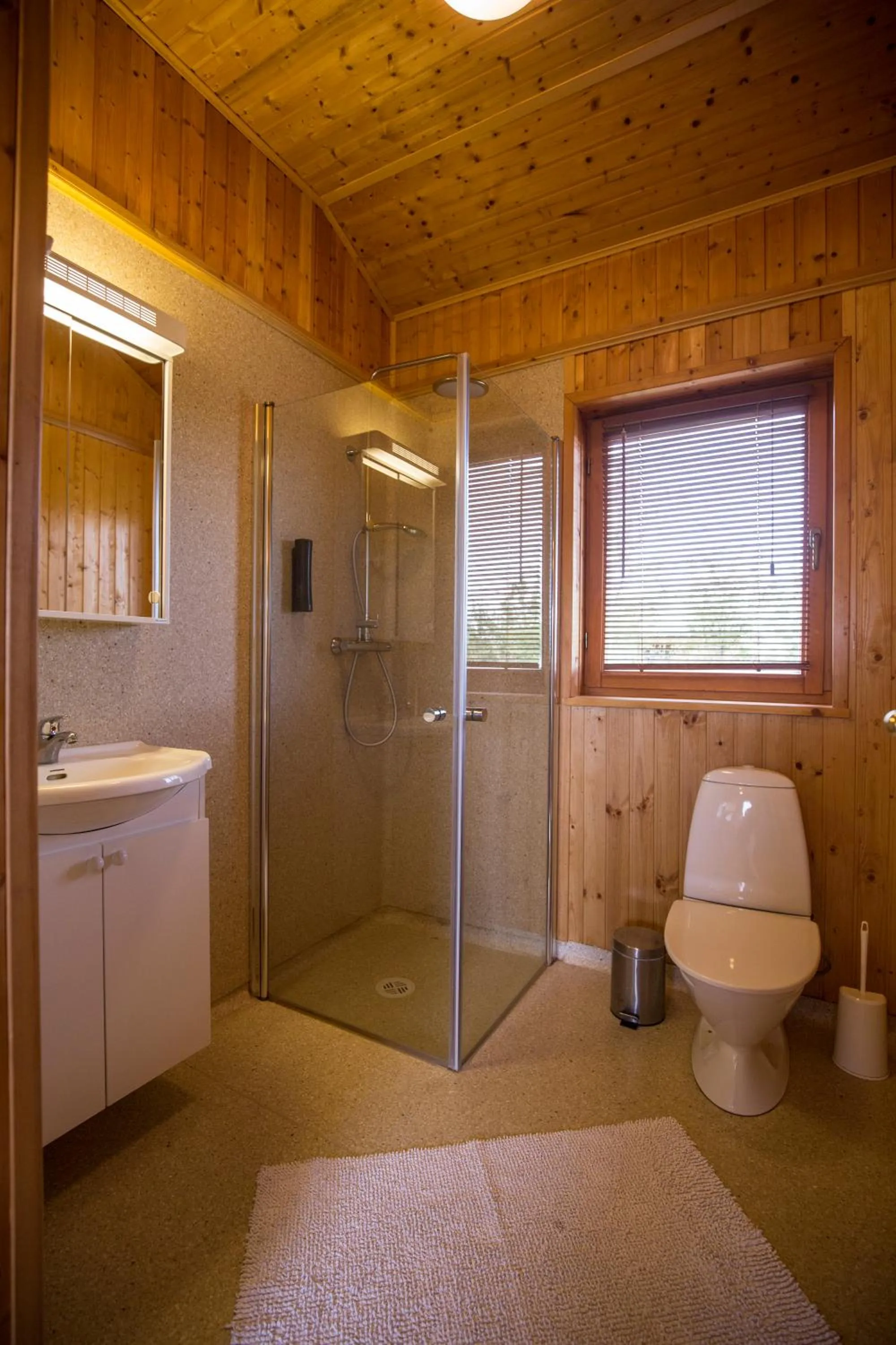 Shower in Hestasport Cottages