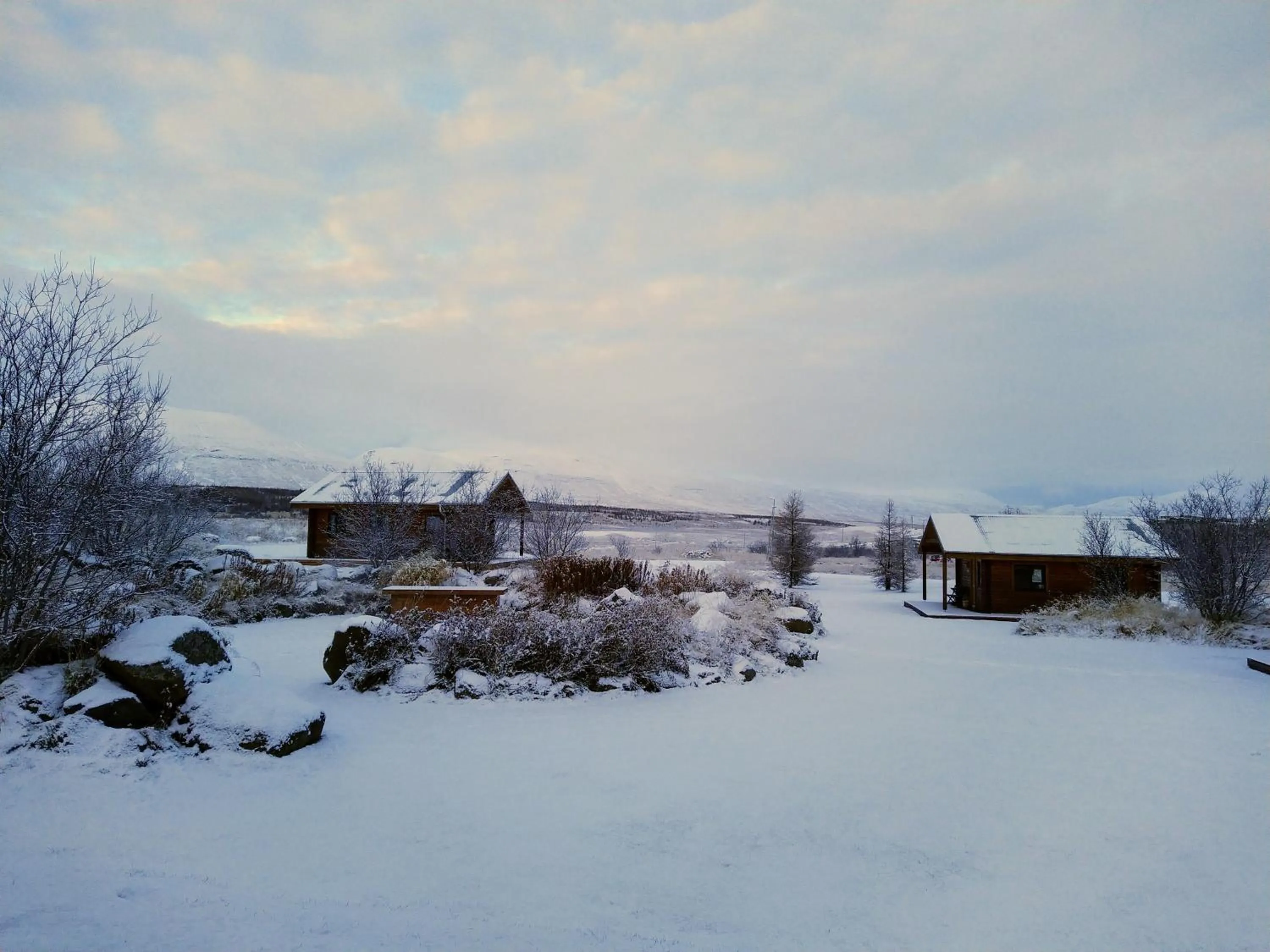 Winter in Hestasport Cottages