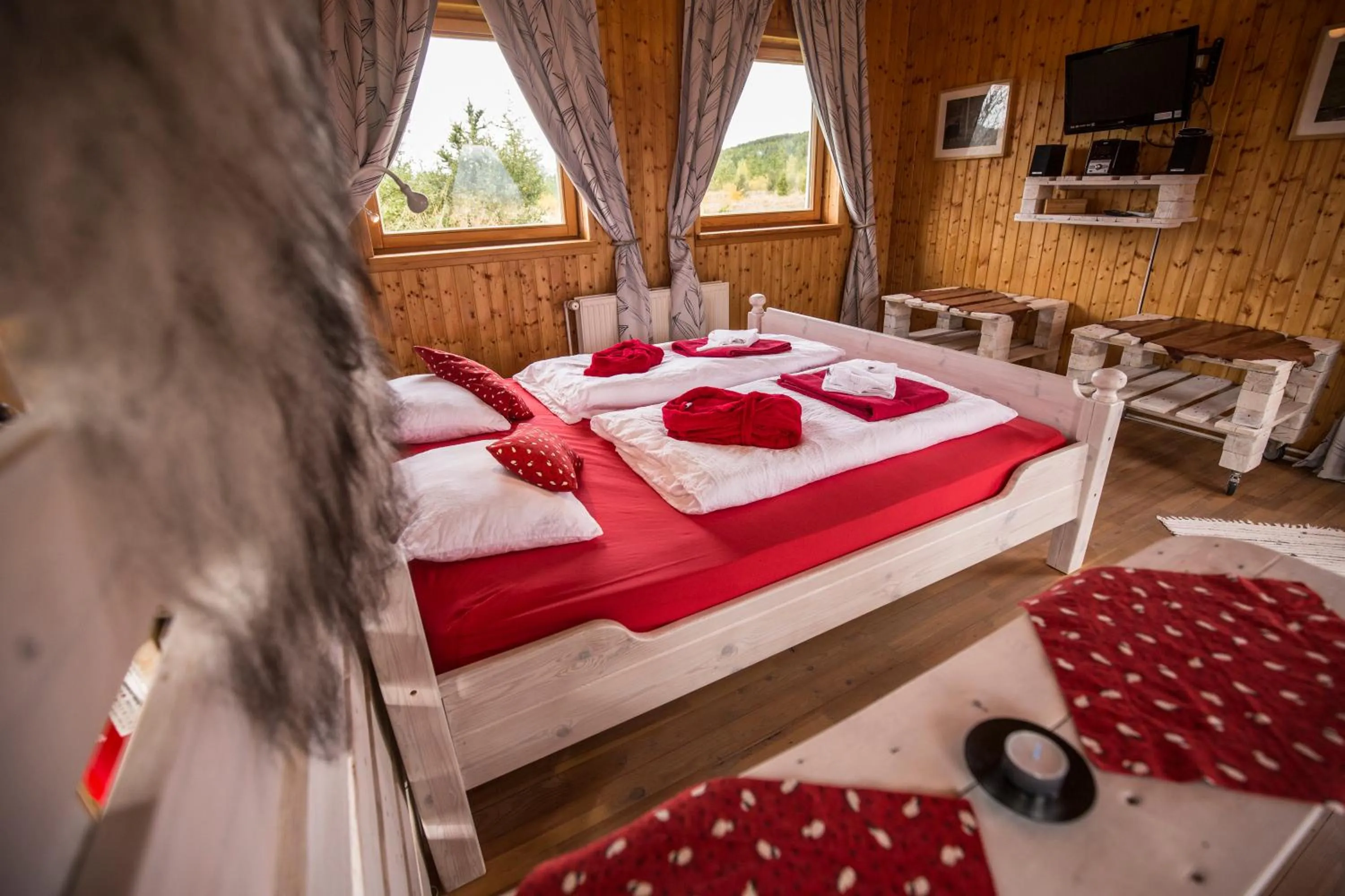 Bedroom, Bed in Hestasport Cottages