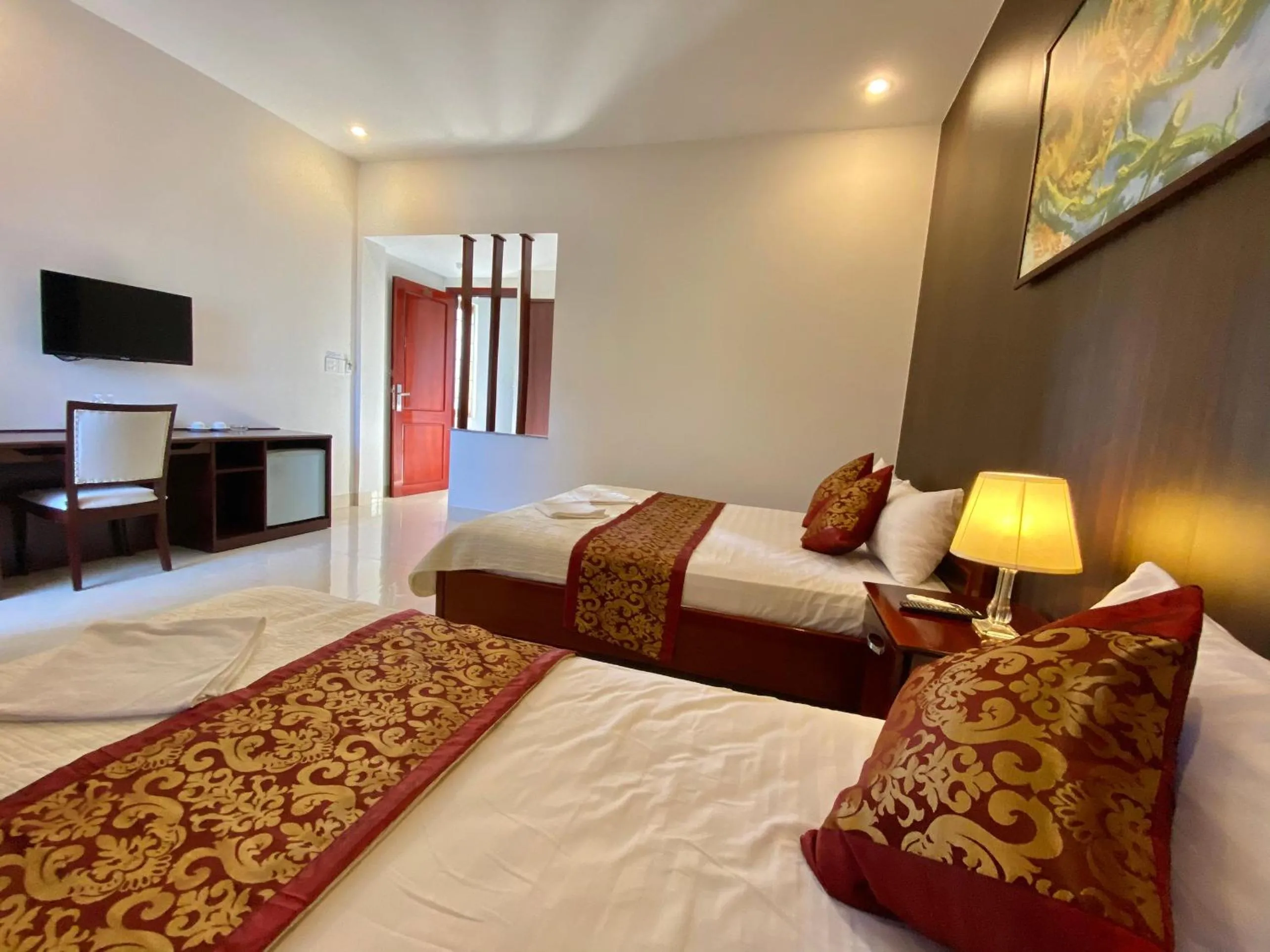 Bed in Hoàng Ngân Hotel Phú Yên