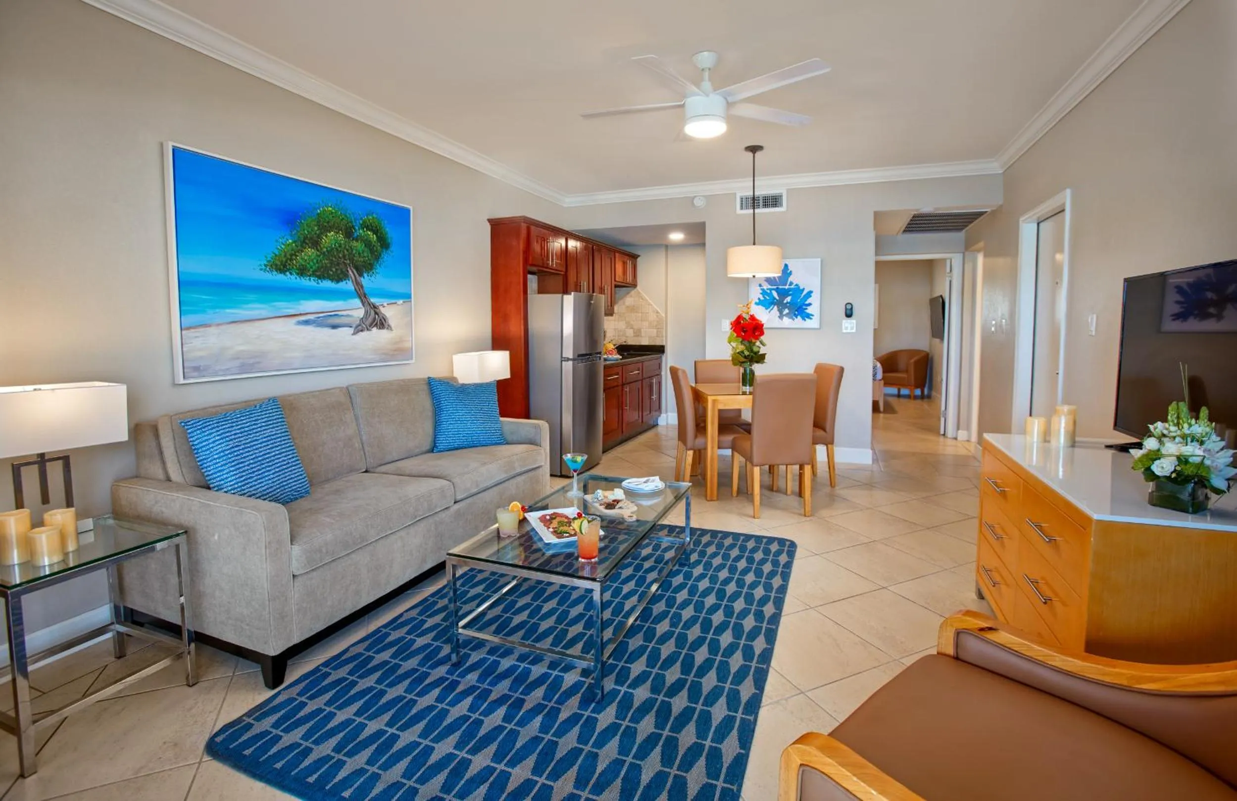 Living room in Divi Little Bay Beach Resort