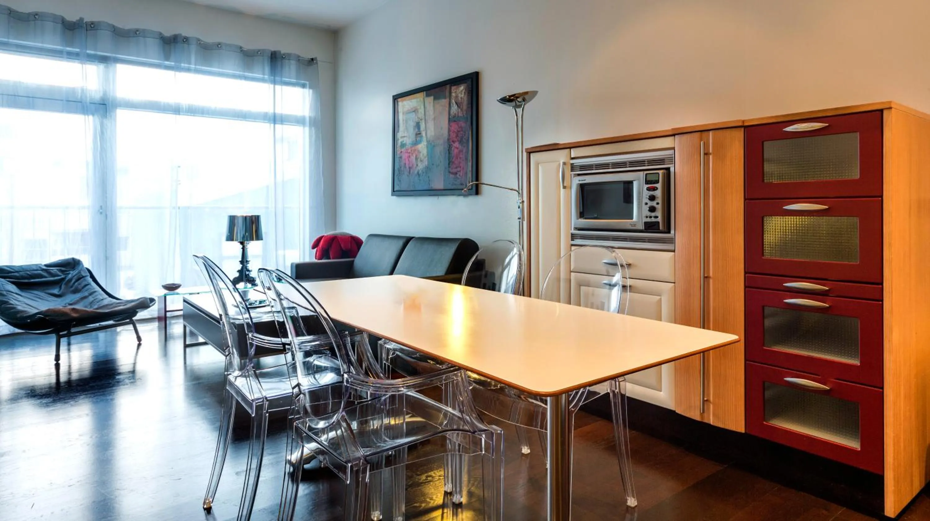 Seating area in Máni Apartments