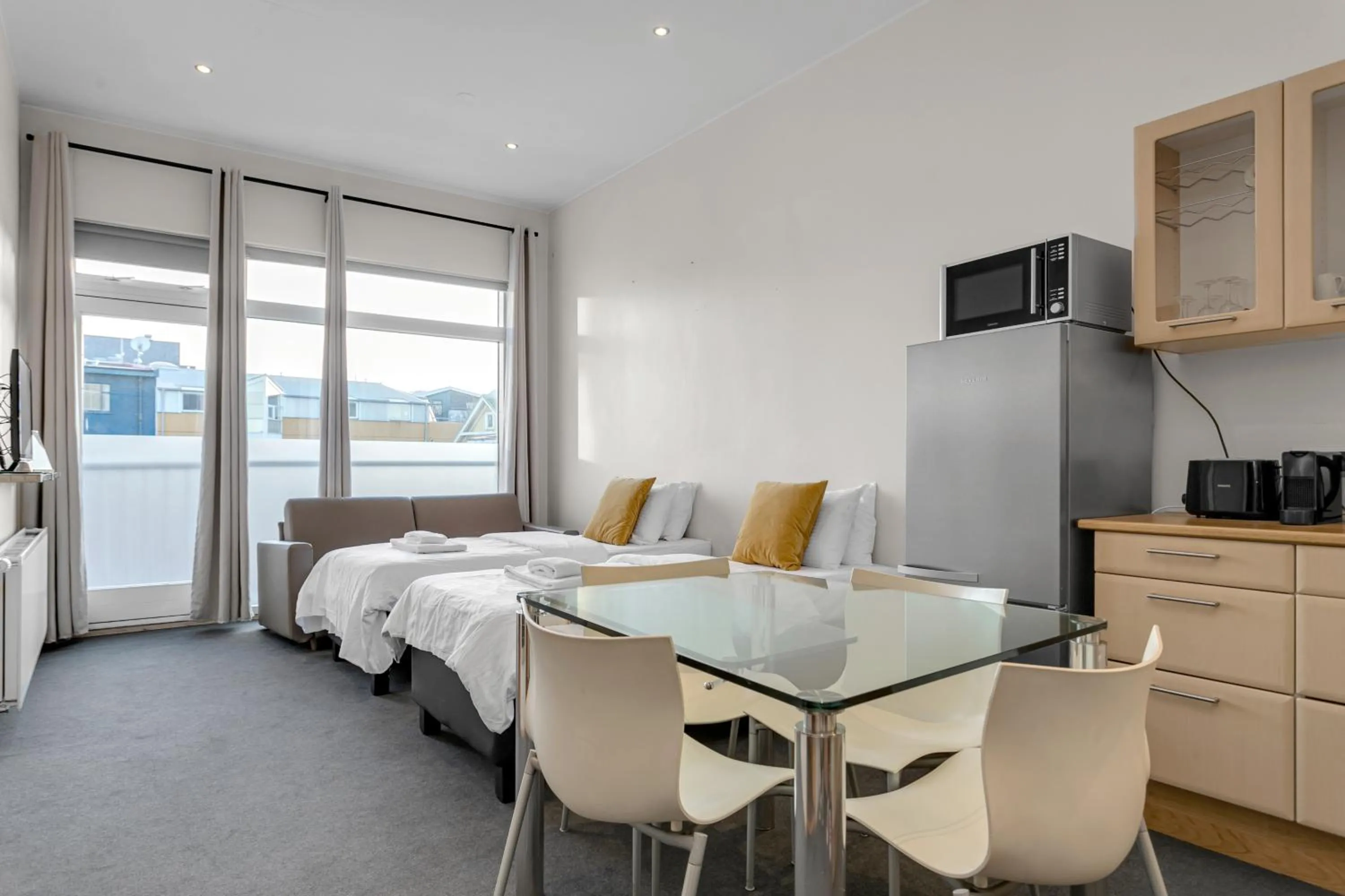 Bed in Máni Apartments