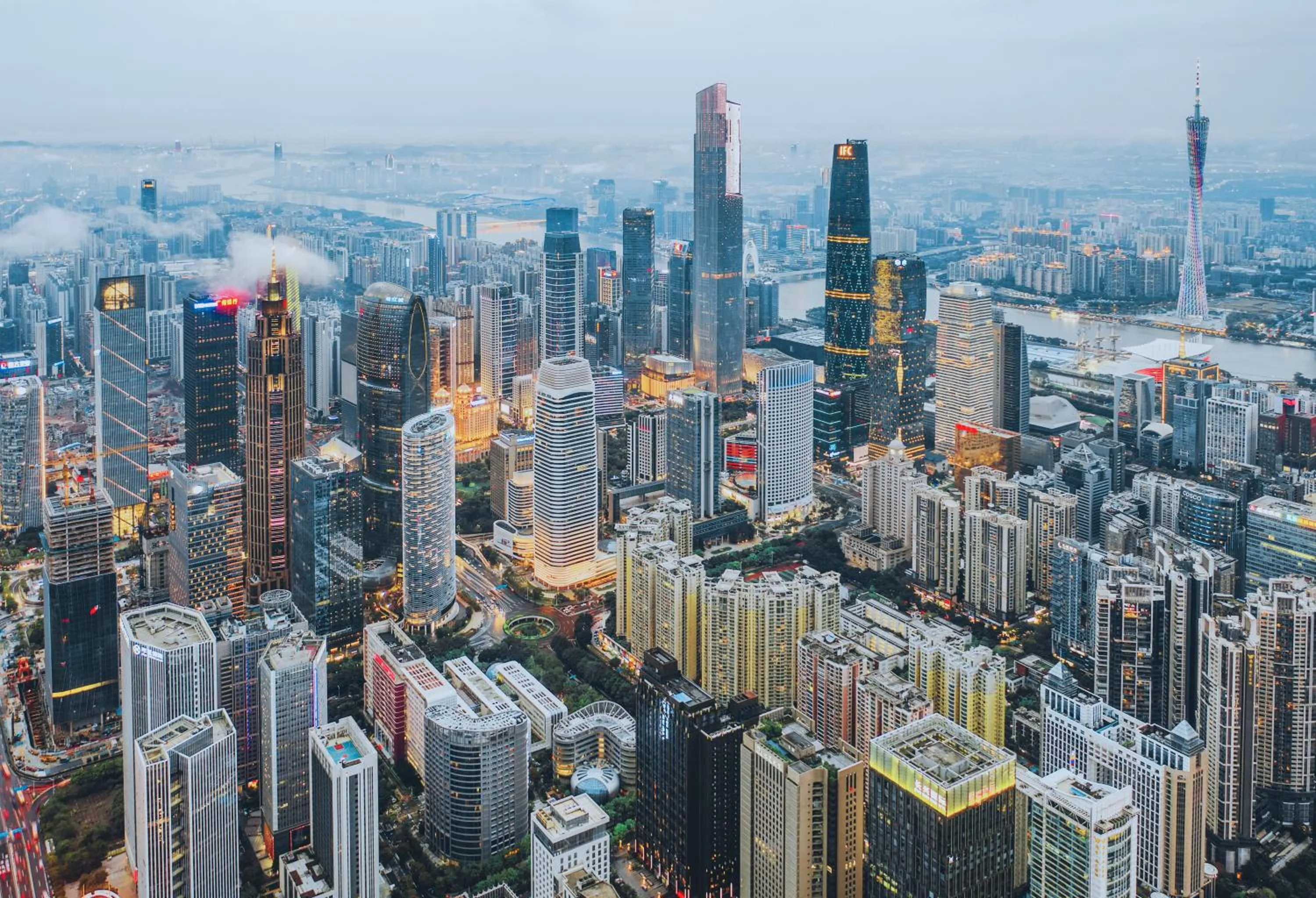 Bird's eye view in Echarm PLUS International Hotel Zhujiang New Town Wuyangcun Metro Station