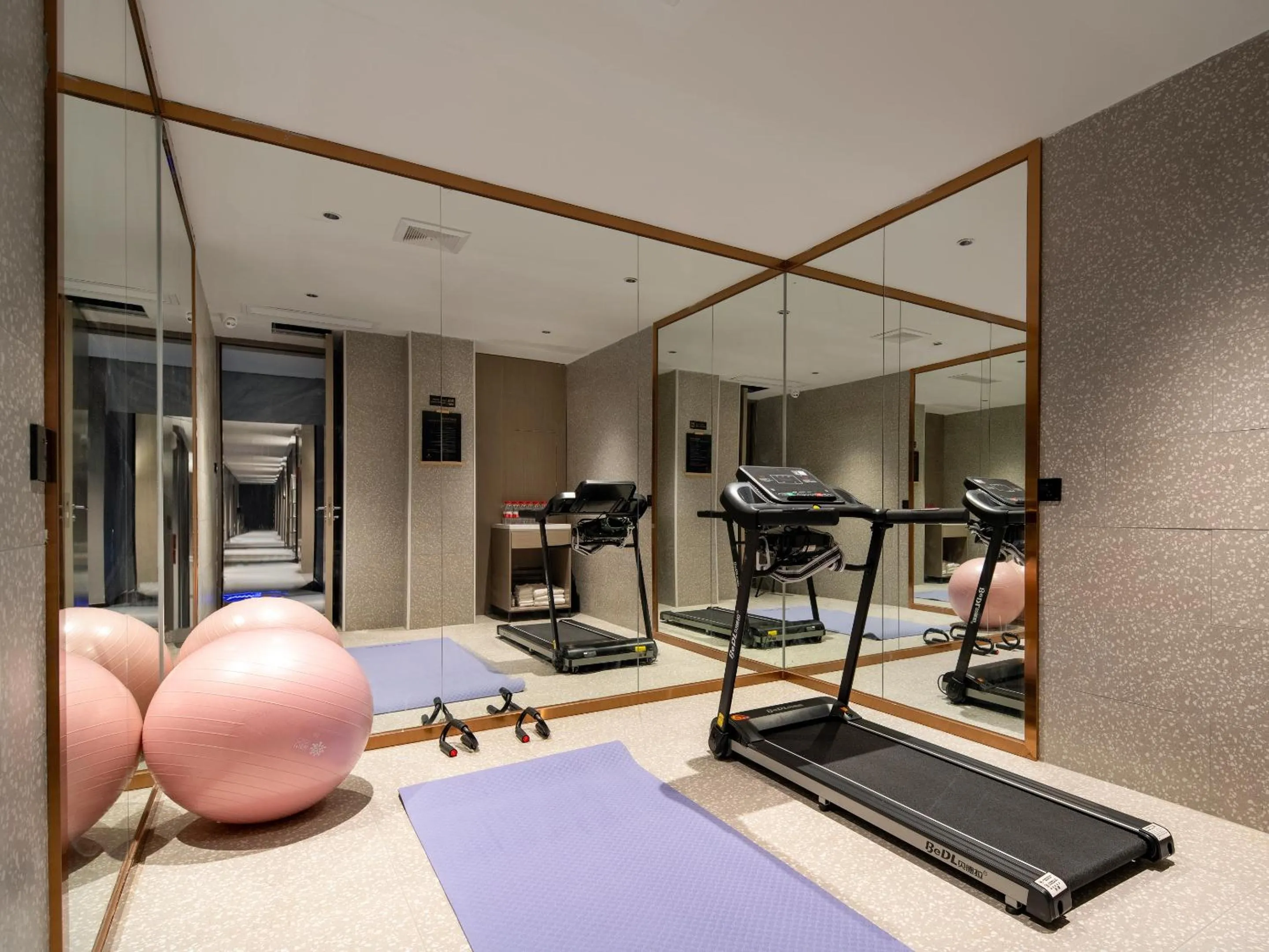 Fitness centre/facilities in Echarm PLUS International Hotel Zhujiang New Town Wuyangcun Metro Station