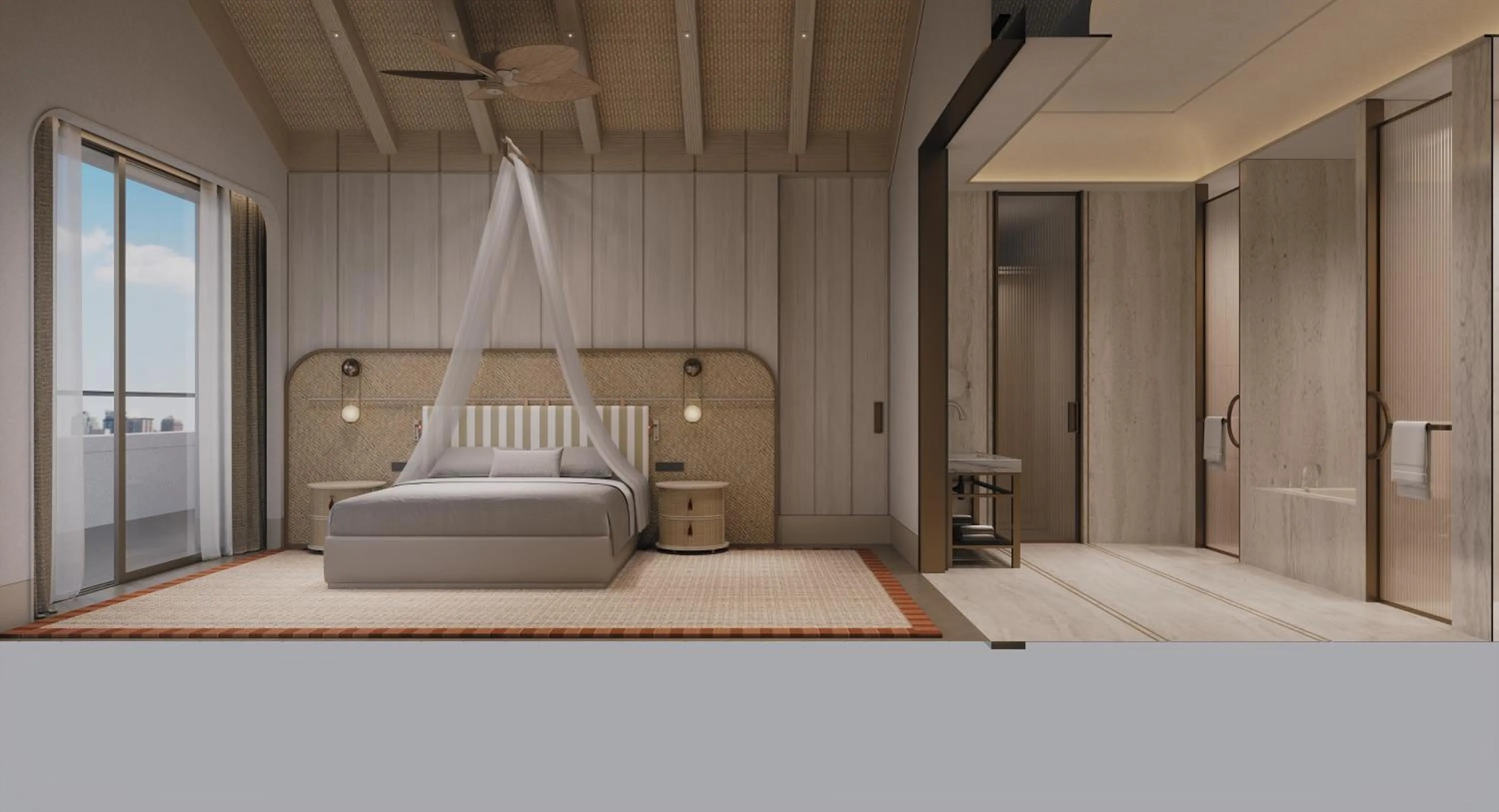 Property building, Bed in The Mermoon Resort Hainan Tufu Bay, Tapestry By Hilton