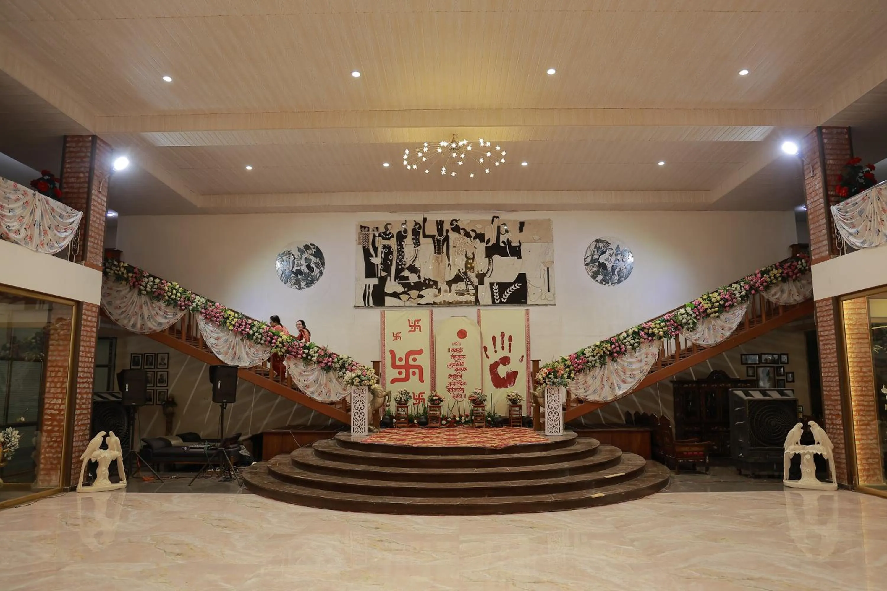 Lobby or reception in Hotel Sai Palkhi Niwara