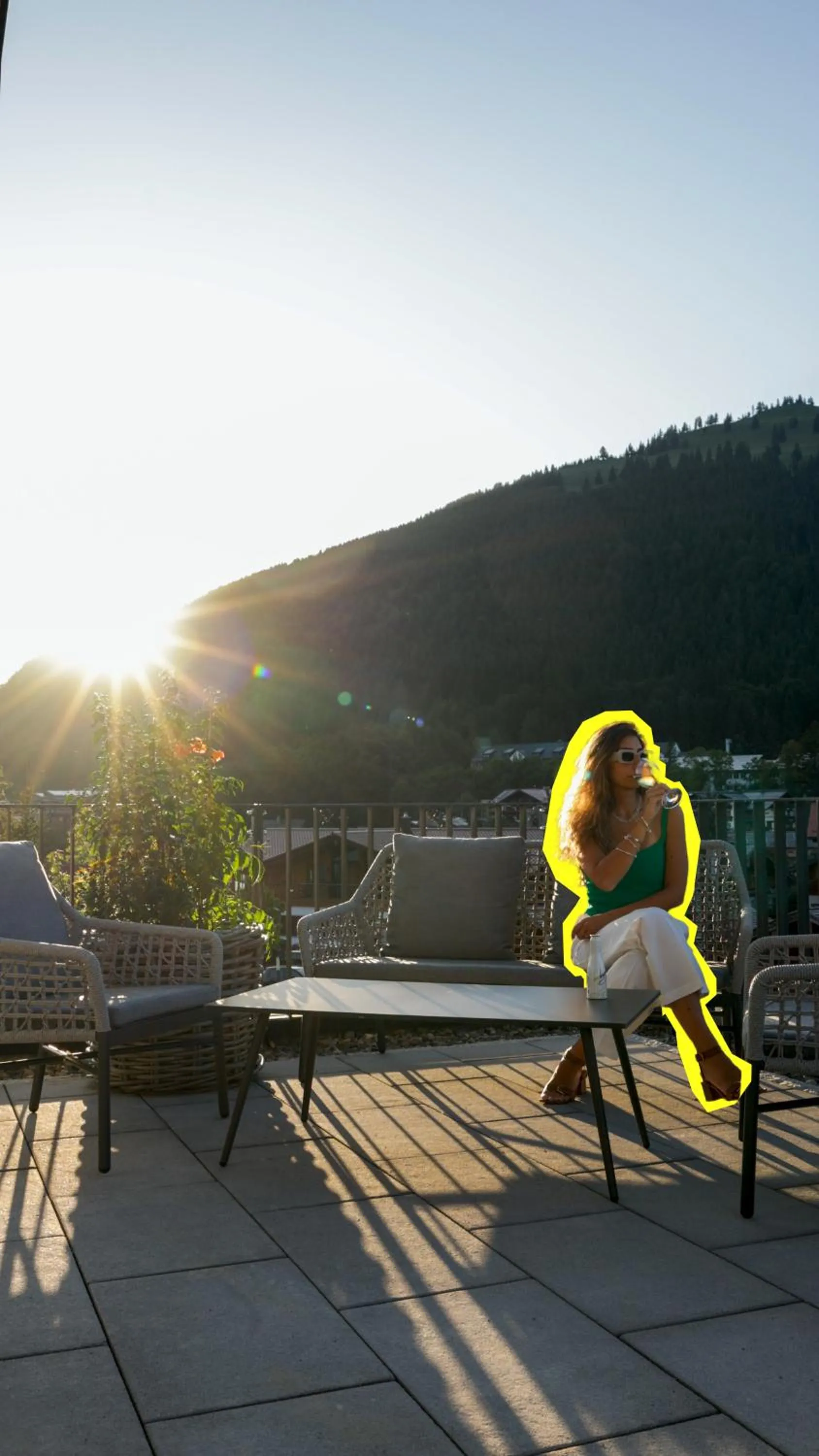 Balcony/Terrace in BergBuddies - Übernachtung inklusive kostenlosen Bergbahntickets und vielem mehr