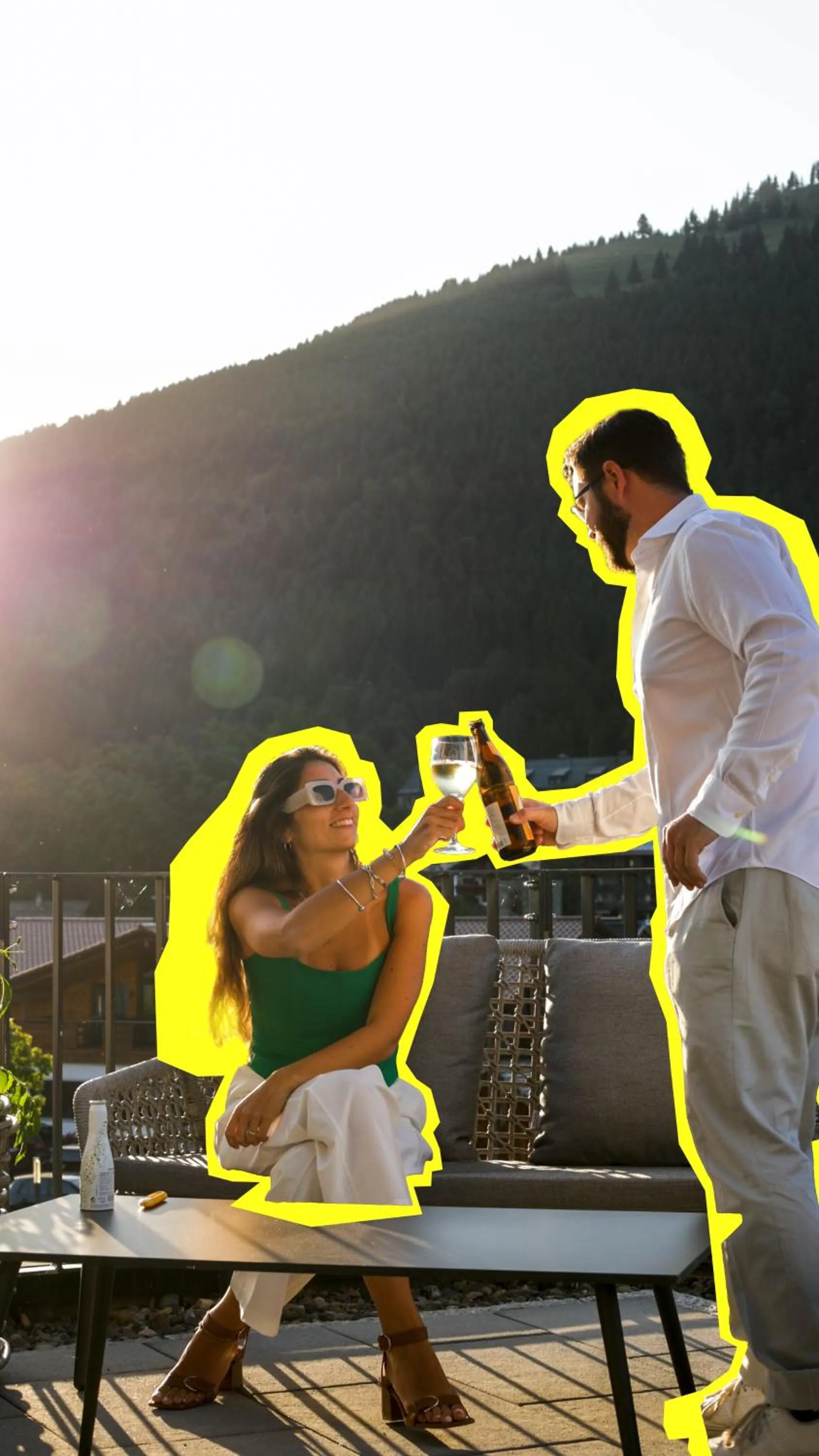 Balcony/Terrace in BergBuddies - Übernachtung inklusive kostenlosen Bergbahntickets und vielem mehr