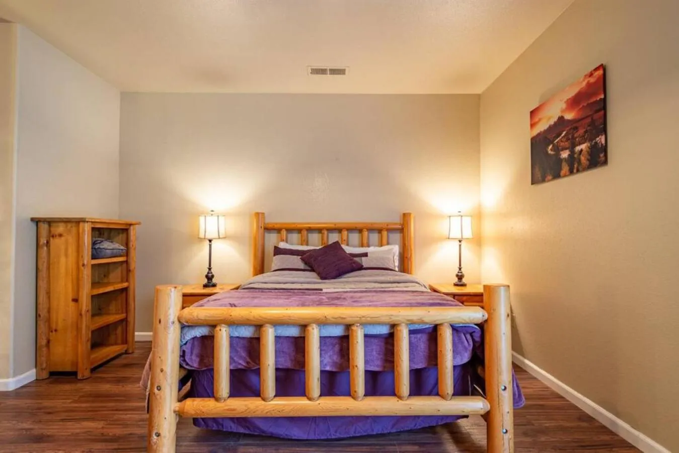 Bed in Forest Cabin by China Creek